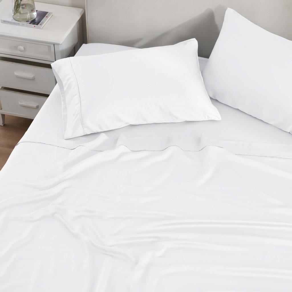300 Thread Count Modal From Beechwood Extra Deep Pocket Sheet Set - Ultra Soft & Breathable Bedding for Queen/King Size Mattresses - Perfect for Luxury Hotels, Guest Rooms & Master Bedrooms