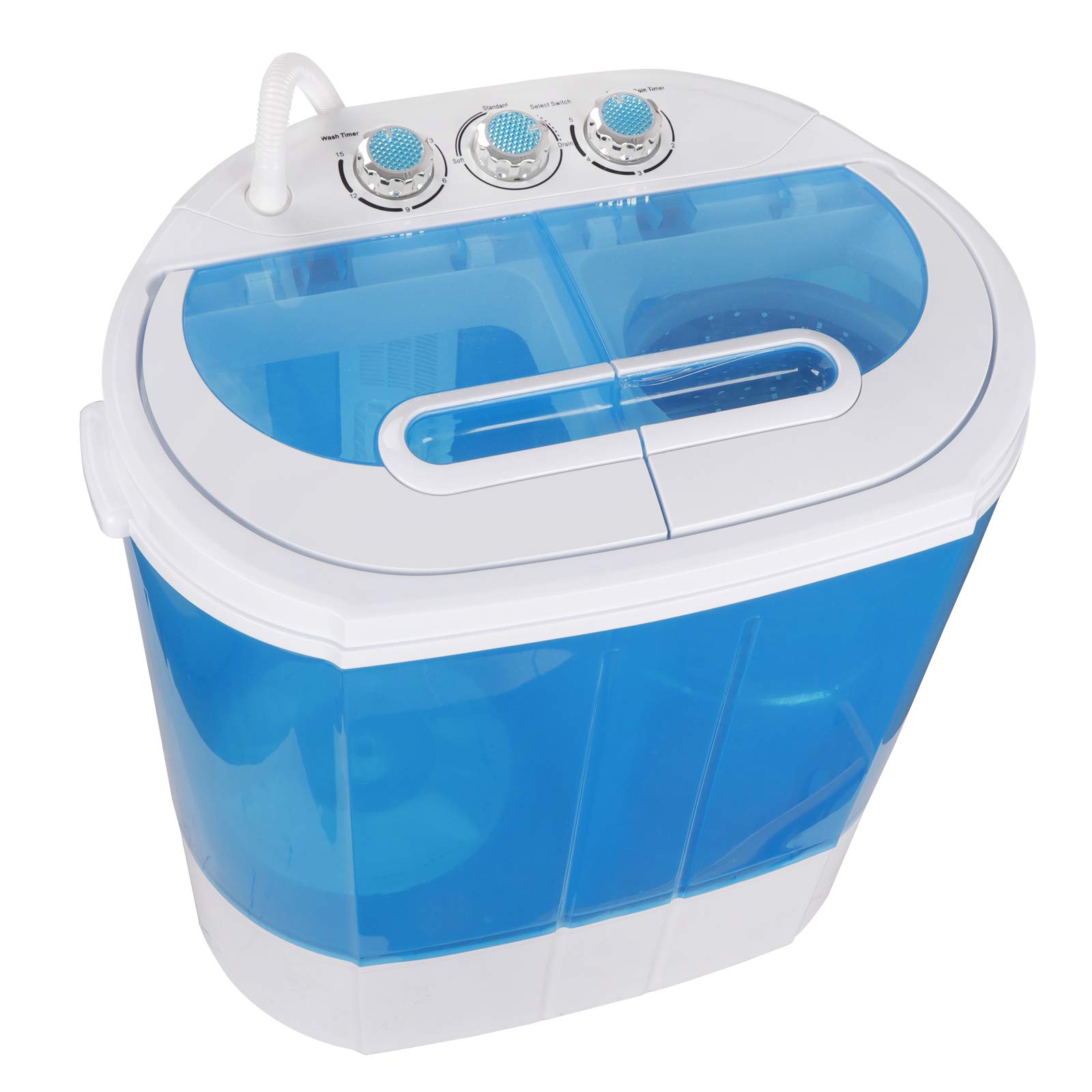 ZENY Portable Mini Twin Tub Washing Machine - 9.9lbs Capacity Compact Laundry Washer & Spin Dryer for Apartments, Dorms, RVs - Lightweight & Space-Saving (Blue) - Perfect for Small Spaces, Travel & Off-Grid Living