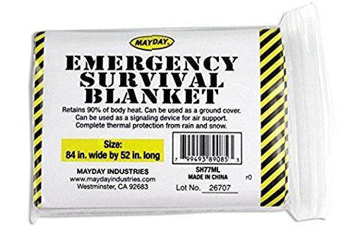 Emergency Survival Solar Blanket for 1 Person - Lightweight & Waterproof Mylar Thermal Blanket for Outdoor Camping, Hiking, First Aid Kits & Emergency Preparedness