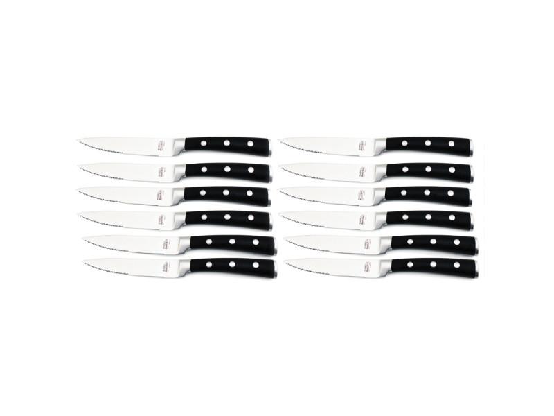 BergHOFF Essentials Classico 12-Piece Stainless Steel Steak Knife Set - Sharp & Durable Cutlery for Steak Lovers | Perfect for Dinner Parties, BBQs & Fine Dining