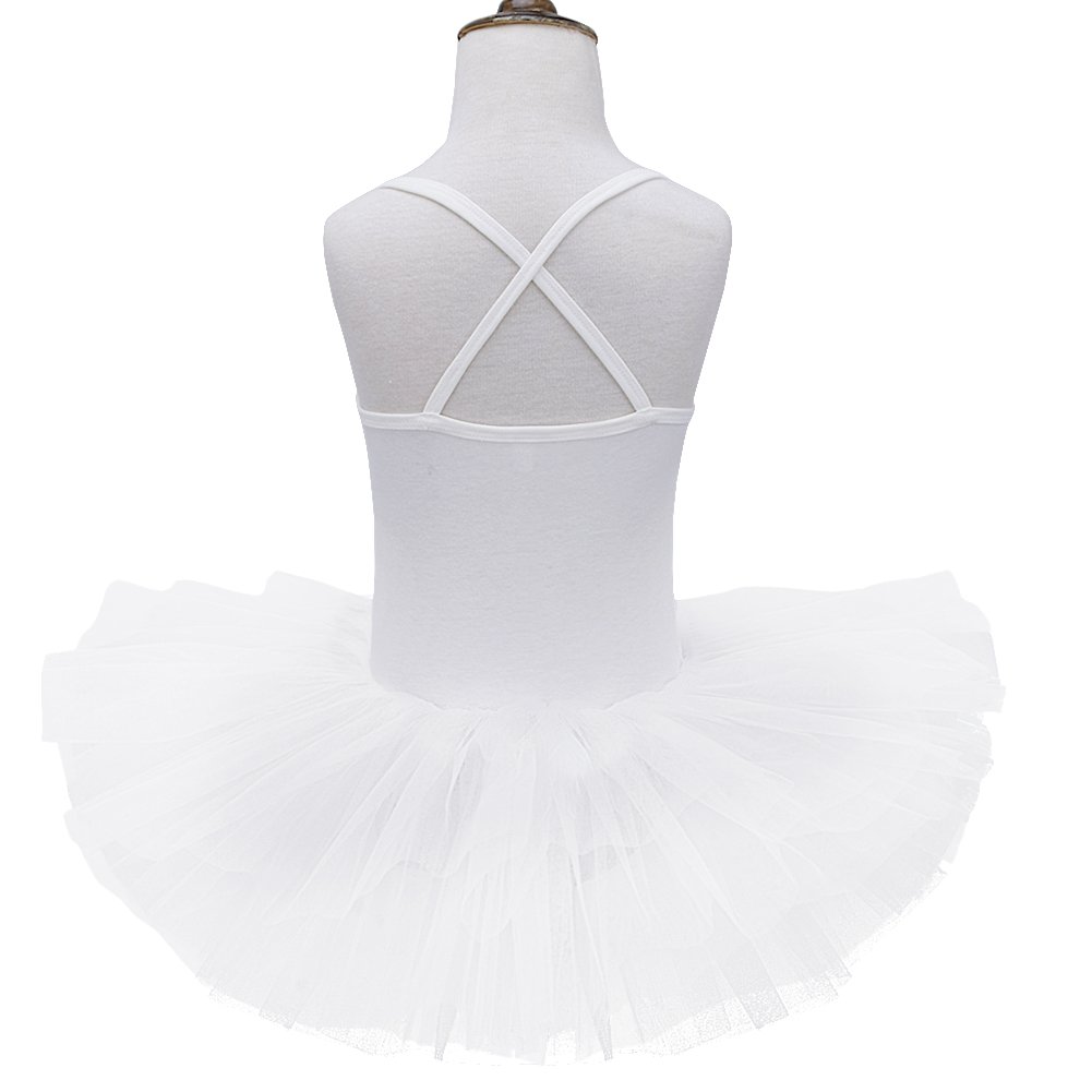 iEFiEL Girls Sequined Ballet Dance Dress - Sparkly Spaghetti Strap Leotard for Gymnastics, Recital & Competition - Toddler Ballerina Costume for Dance Class, Performance & Photo Shoot