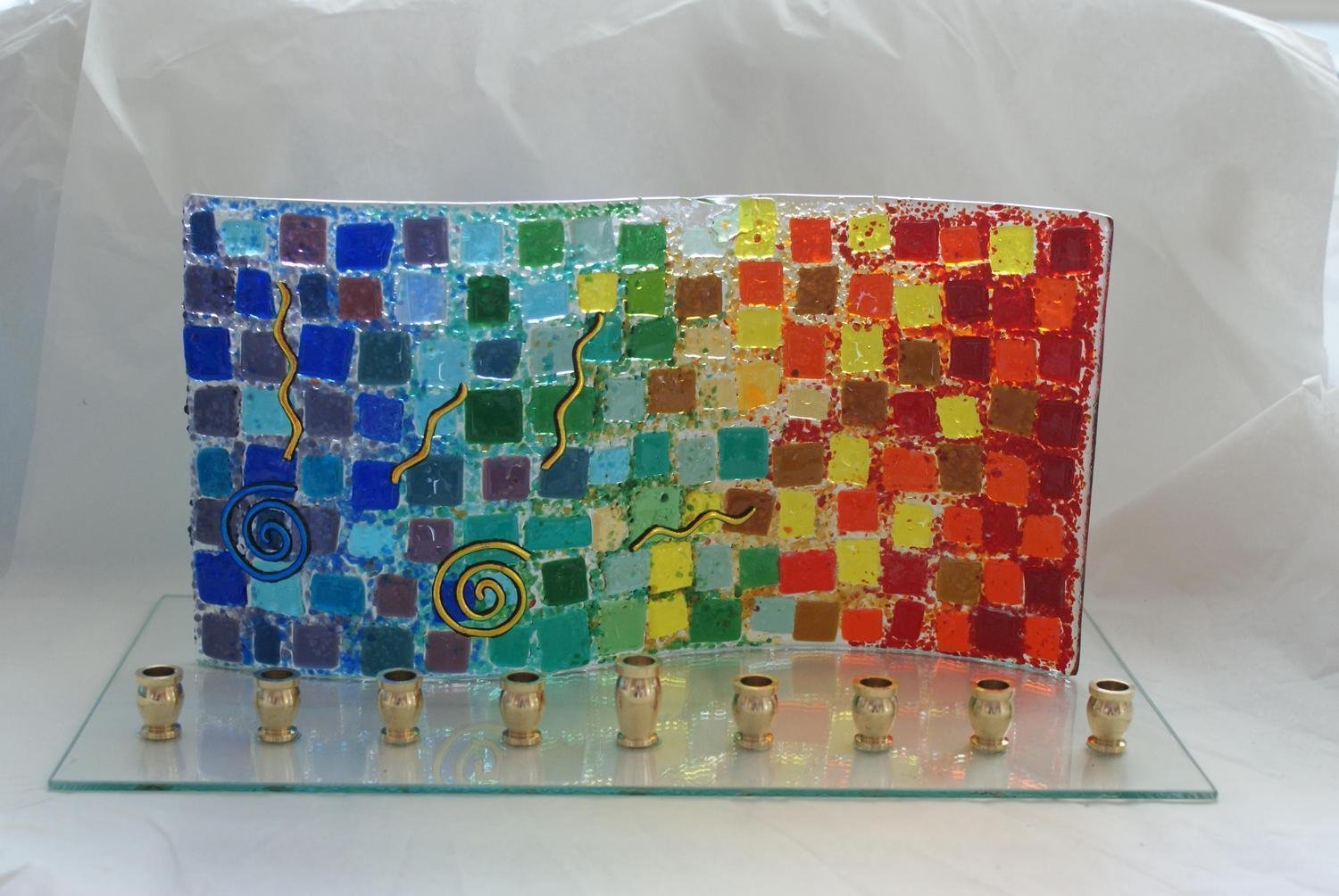 Vibrant Oceanside Rainbow Transparent Glass Pack - 96 COE for Stained Glass Art, Mosaics & DIY Craft Projects