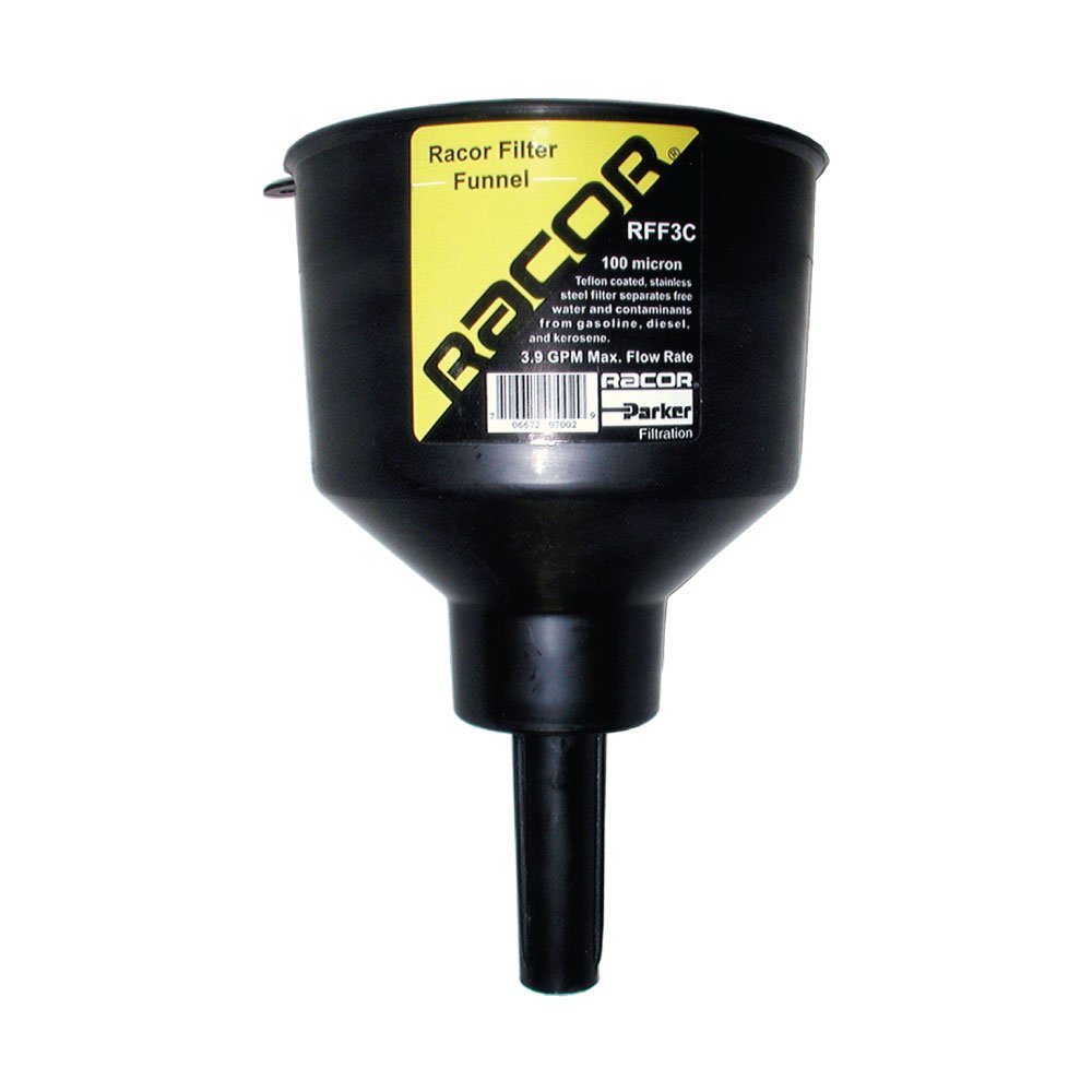 RACOR Heavy-Duty Fuel Filter Funnel - 3.9 GPM Flow Rate for Diesel & Gasoline - Perfect for Marine, RV, and Automotive Fuel Transfer & Storage