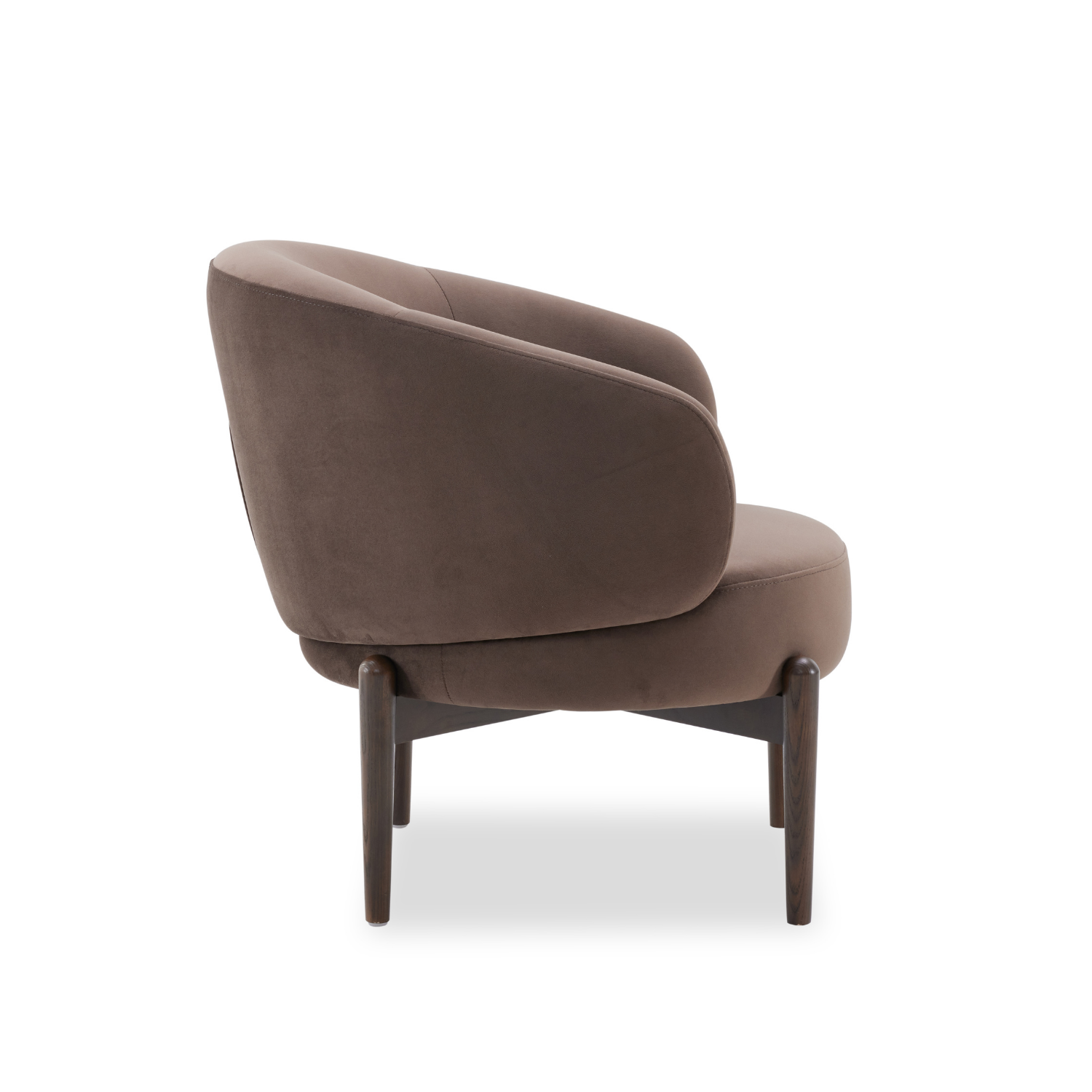 Bloor Accent Chair - Velvet Espresso Upholstered Modern Lounge Chair for Living Room, Bedroom & Office - Perfect for Relaxing, Reading & Decorating