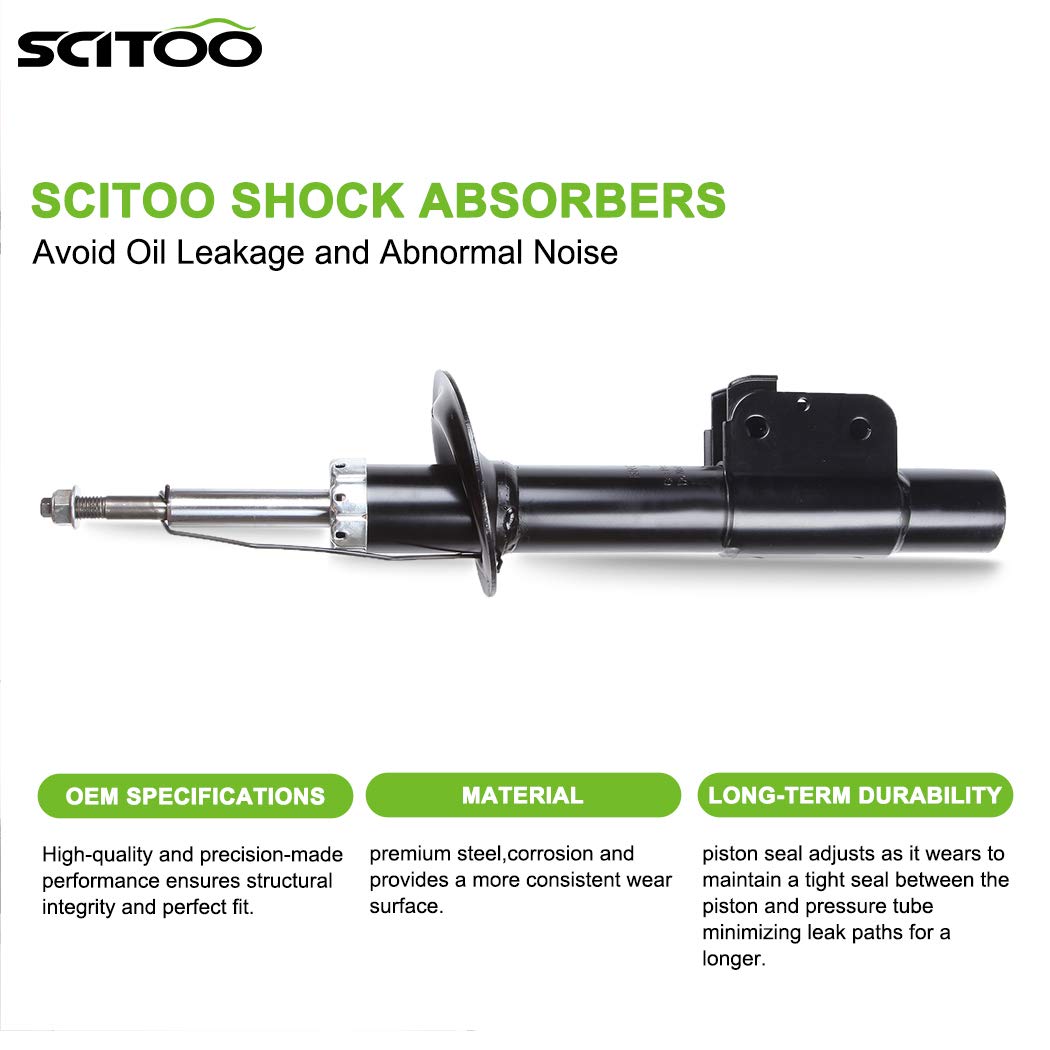 SCITOO Complete Shock Absorber Kit - Compatible with 1999-2014 Chevy Silverado 1500, 2001-2014 Silverado 2500, 2001-2013 Silverado 3500 - Heavy Duty Suspension Replacement for Smooth Ride - Perfect for Off-Roading, Towing & Daily Driving