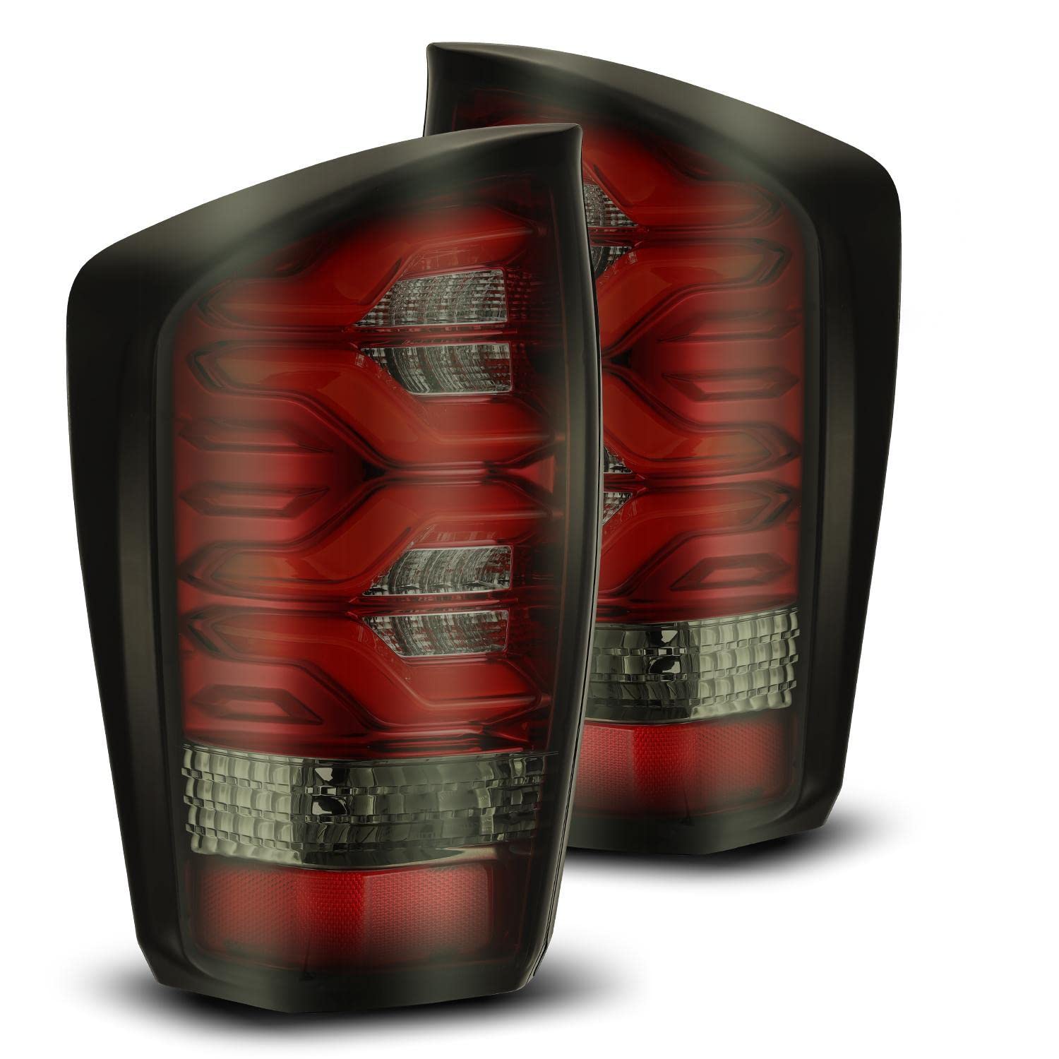Alpharex PRO-Series LED Tail Lights for 2016-2023 Toyota Tacoma - Red Smoke Lens - Enhanced Visibility & Style - Perfect for Off-Roading & Night Driving