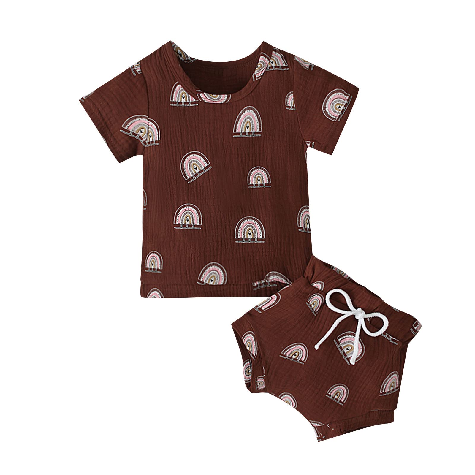 Toddler Girls & Boys Summer Short Sleeve T-Shirt & Shorts Outfit - Casual Cotton Play Clothes - Size 8 - Perfect for Playdates, Beach & Summer Activities