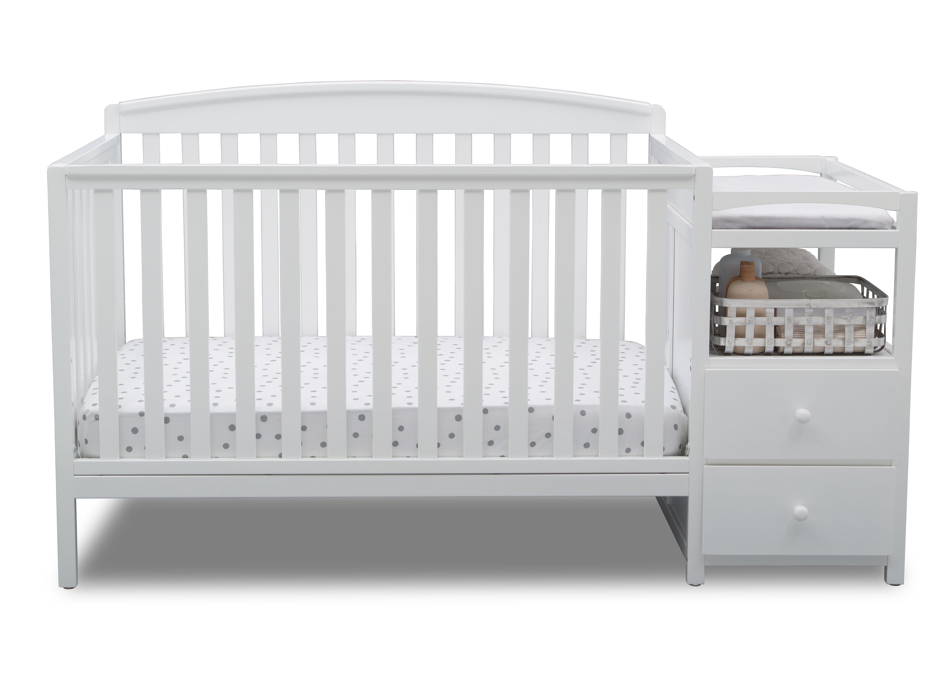 Royal Convertible Crib and Changer - 3-in-1 Baby Nursery Furniture Set with Toddler Bed & Dresser | Safe, Durable & Space-Saving for Newborns to Kids | Perfect for Nursery Rooms, Daycare Centers & Small Spaces