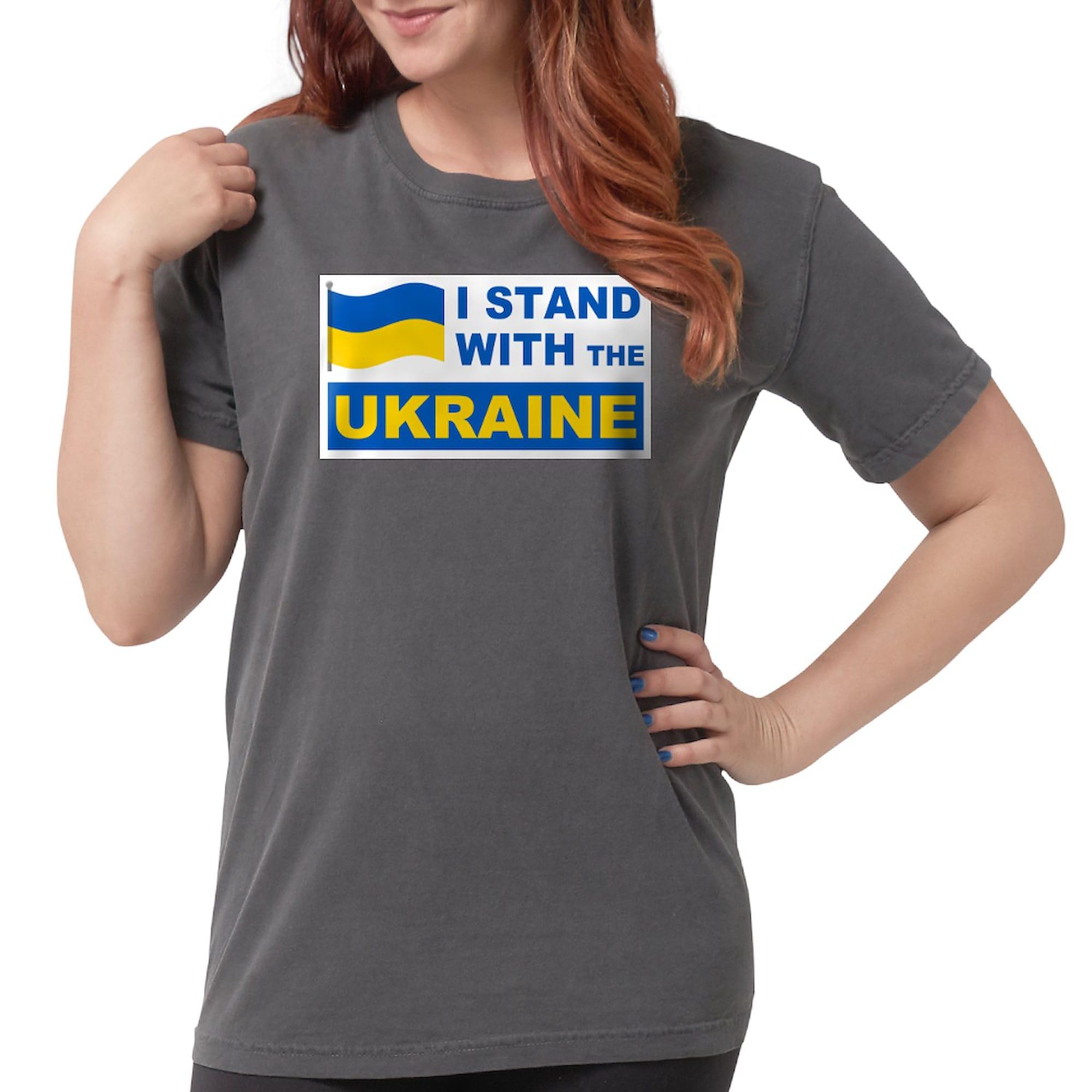 Stand with Ukraine Women's T-Shirt - Comfort Colors® Soft Cotton Tee for Casual Wear & Support