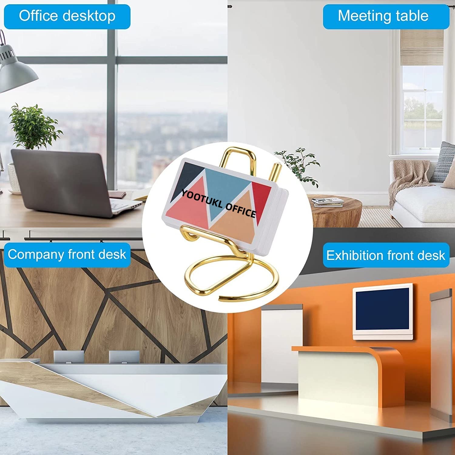 Premium Cell Phone Stand & Business Card Holder - Portable Desk Organizer for iPhone, iPad Mini, Kindle & Tablets 4-6.5
