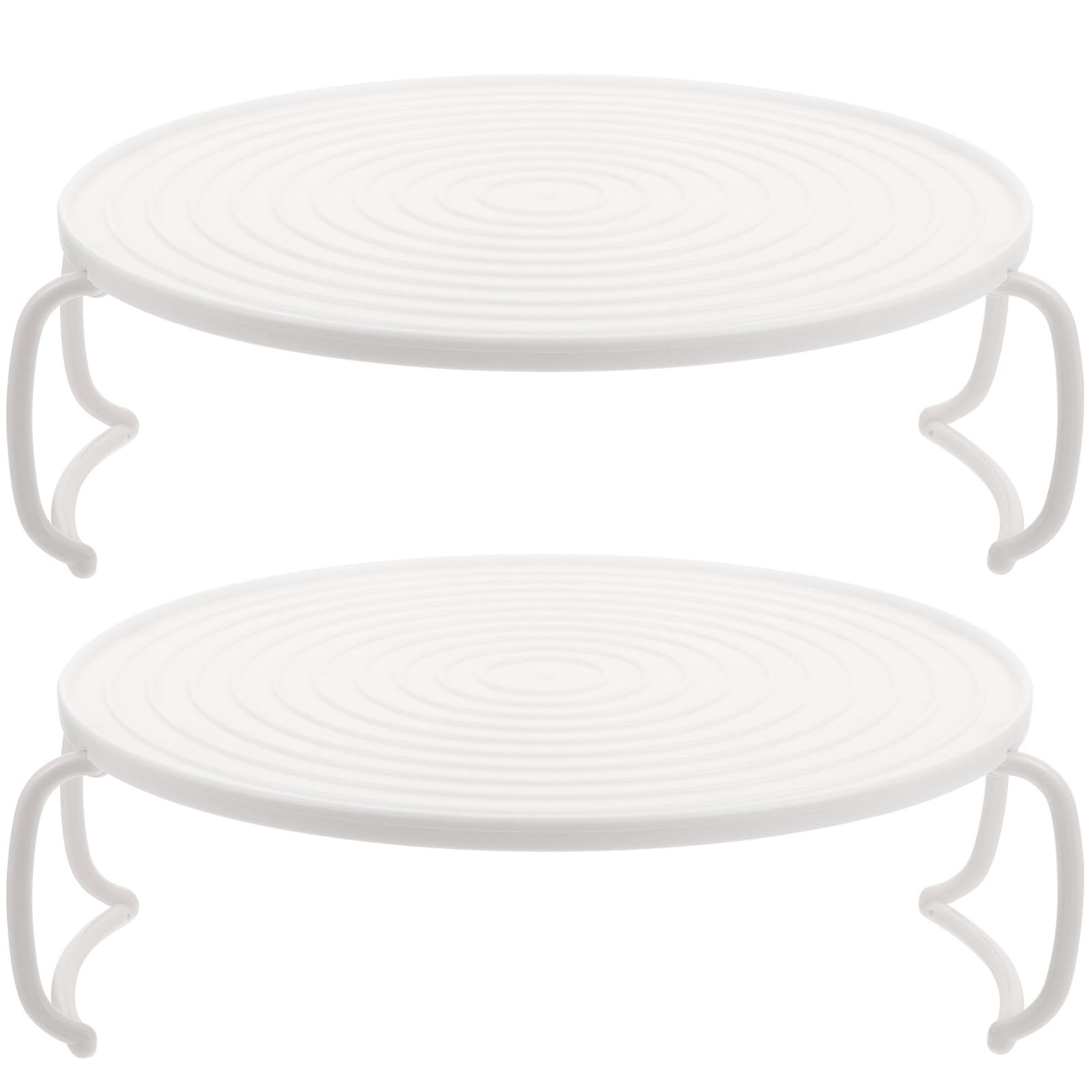 2-Pack Microwave Plate Stacker & Grill Rack - Durable Plastic Baking Tray for Oven & Microwave - Perfect for Bacon, Snacks & Cooking Accessories - Ideal for Meal Prep, Reheating & Small Kitchen Spaces