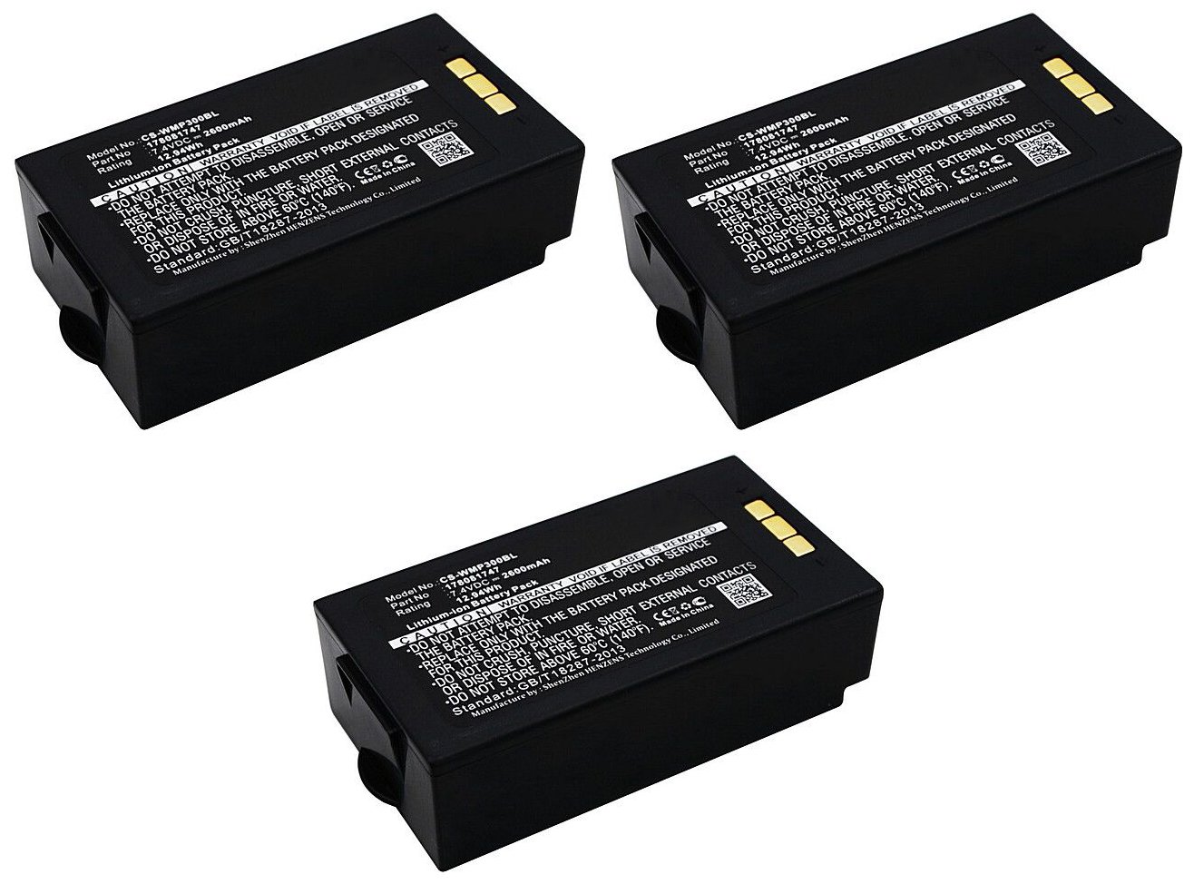 Synergy Digital Mobiwire 178081747 Replacement Battery Combo Pack - 3 x SDPOS-L1935 Batteries for POS Systems - Perfect for Retail Stores, Restaurants & Business Use