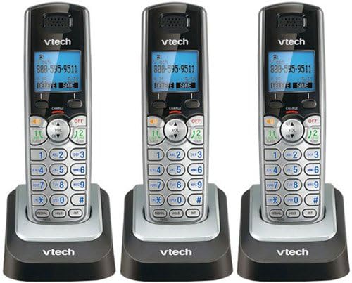 Vtech DS6101 Two-Line Cordless Accessory Handset for DS6151 (3 Pack) - Expand Your Business Phone System for Office & Home Use