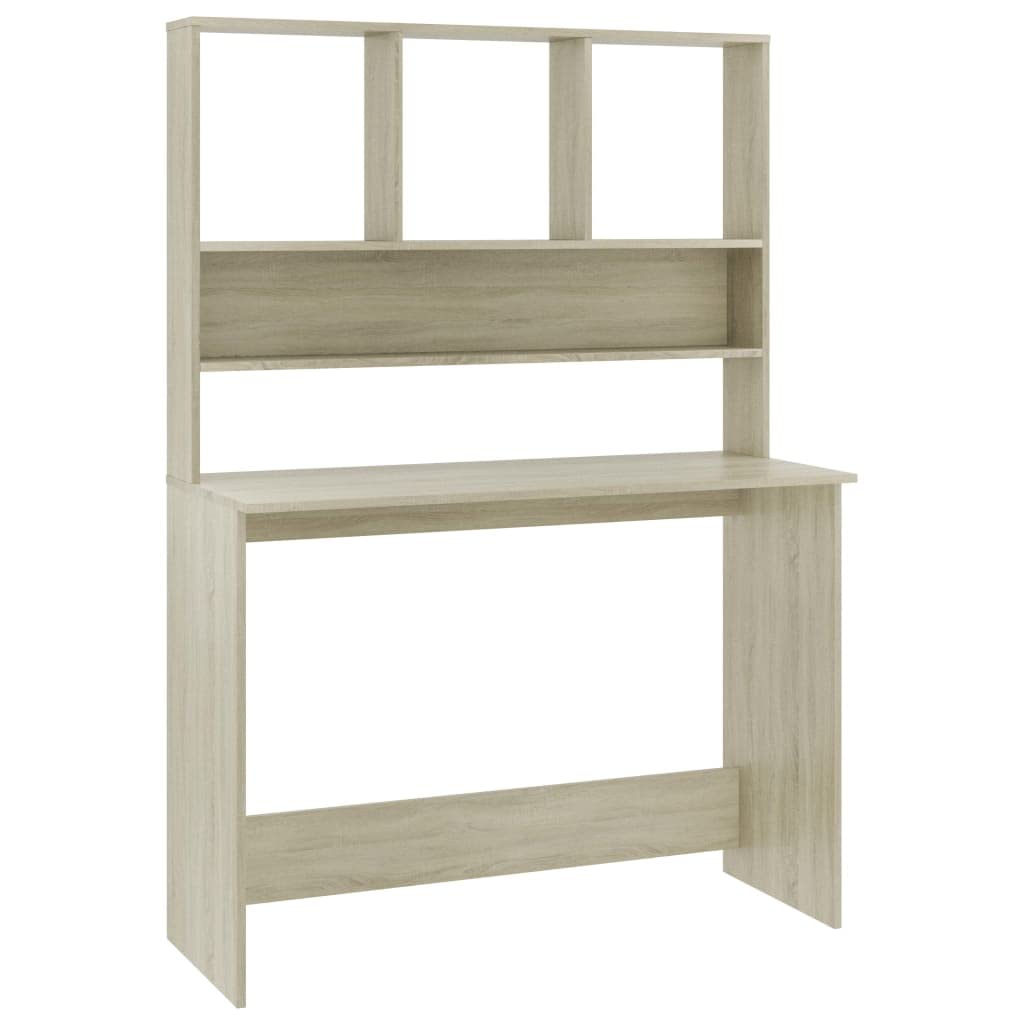 Sonoma Oak Computer Desk with Shelves - 43.3