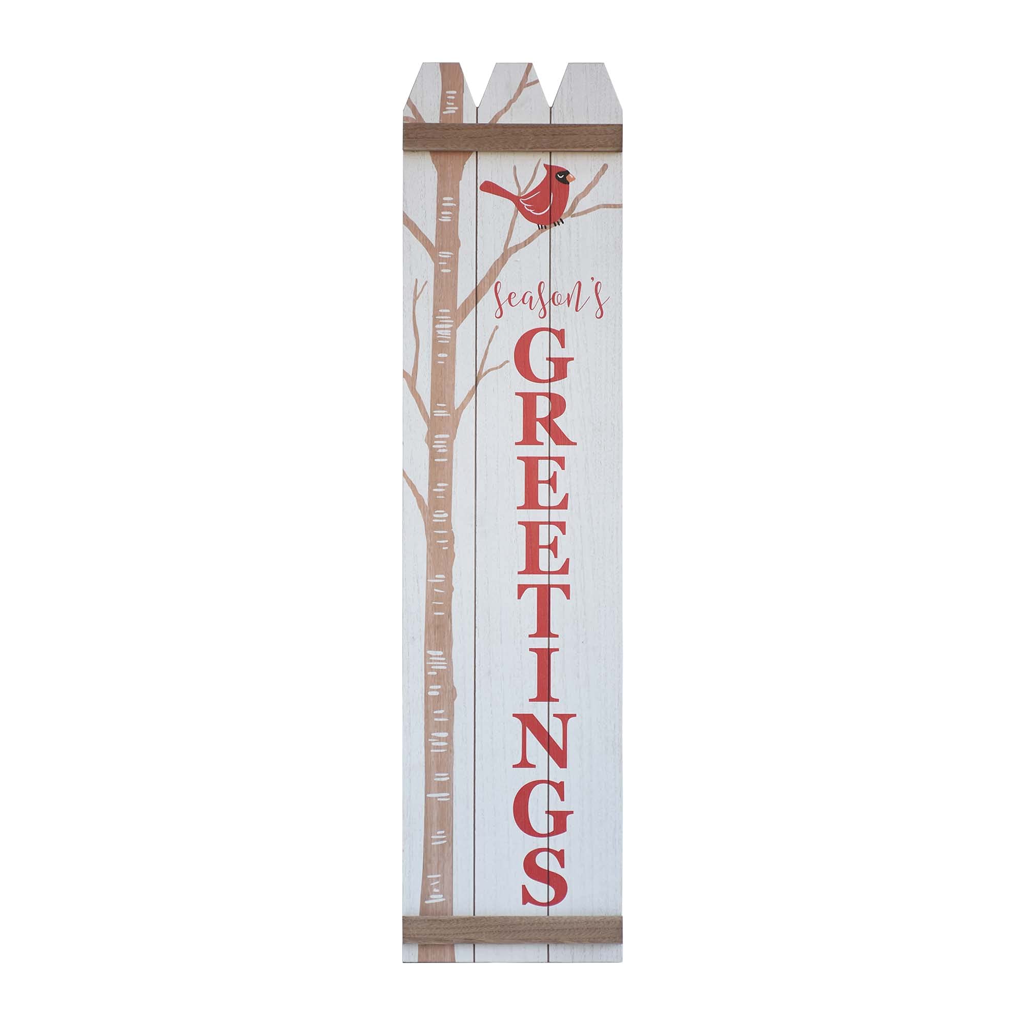 Paris Loft Christmas Wall Decor - Farmhouse Holiday Sign with Season's Greetings for Winter - Rustic Wall Plaque Perfect for Front Door, Porch, Kitchen, Living Room & Dining Room | Ideal for Cozy Family Gatherings & Festive Home Decor