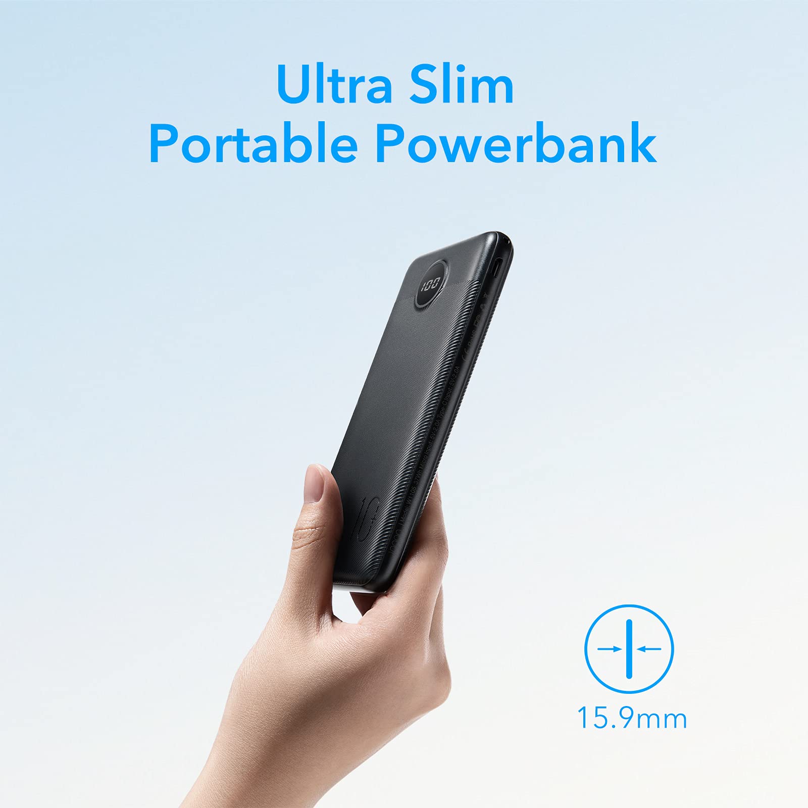 VEEKTOMX 10000mAh Power Bank Fast Charging Portable Charger with USB-C Input - Perfect for Travel, Camping & Emergency Phone Charging