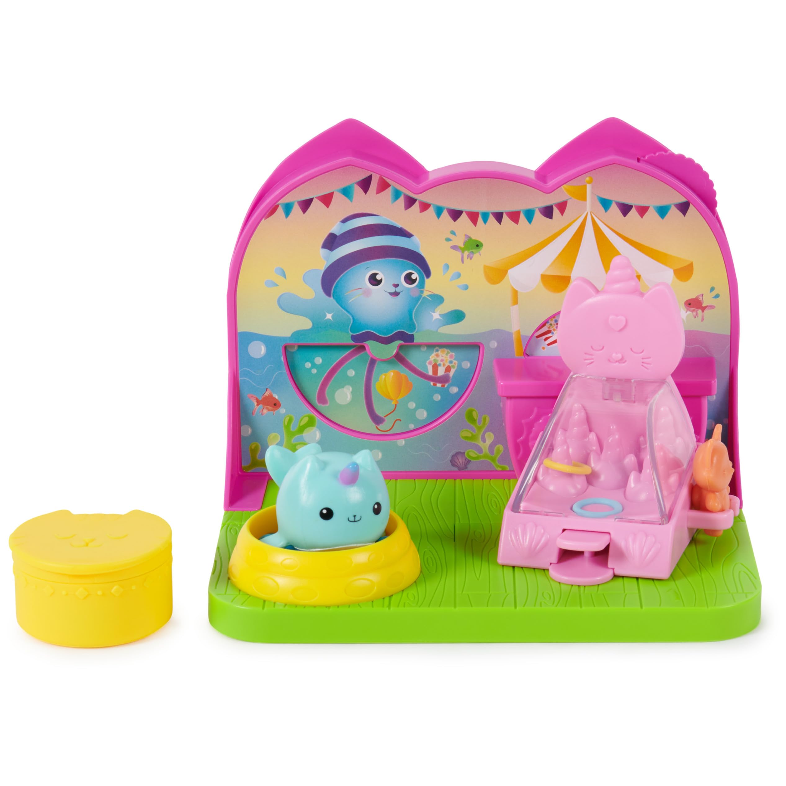 Gabby's Dollhouse Kitty Narwhal’s Carnival Room Playset - Includes Toy Figure, Surprise Toys & Dollhouse Furniture - Fun Pretend Play for Kids Ages 3+ - Perfect for Birthday Gifts & Imaginative Playtime