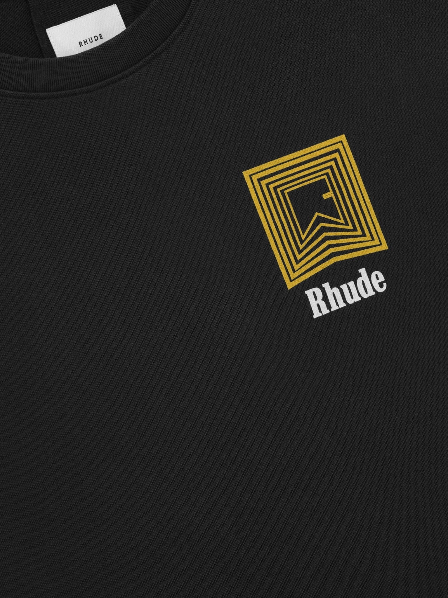 Rhude Chevron Logo Vintage Black T-Shirt - Stylish Streetwear for Men, Perfect for Casual Outfits & Urban Fashion