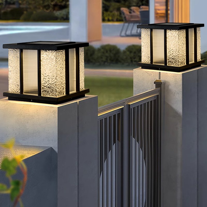 Modern Solar Cube Outdoor Lights - Waterproof LED Garden Lights for Patio, Yard, Pathway - Perfect for Landscape, Deck, and Backyard Lighting