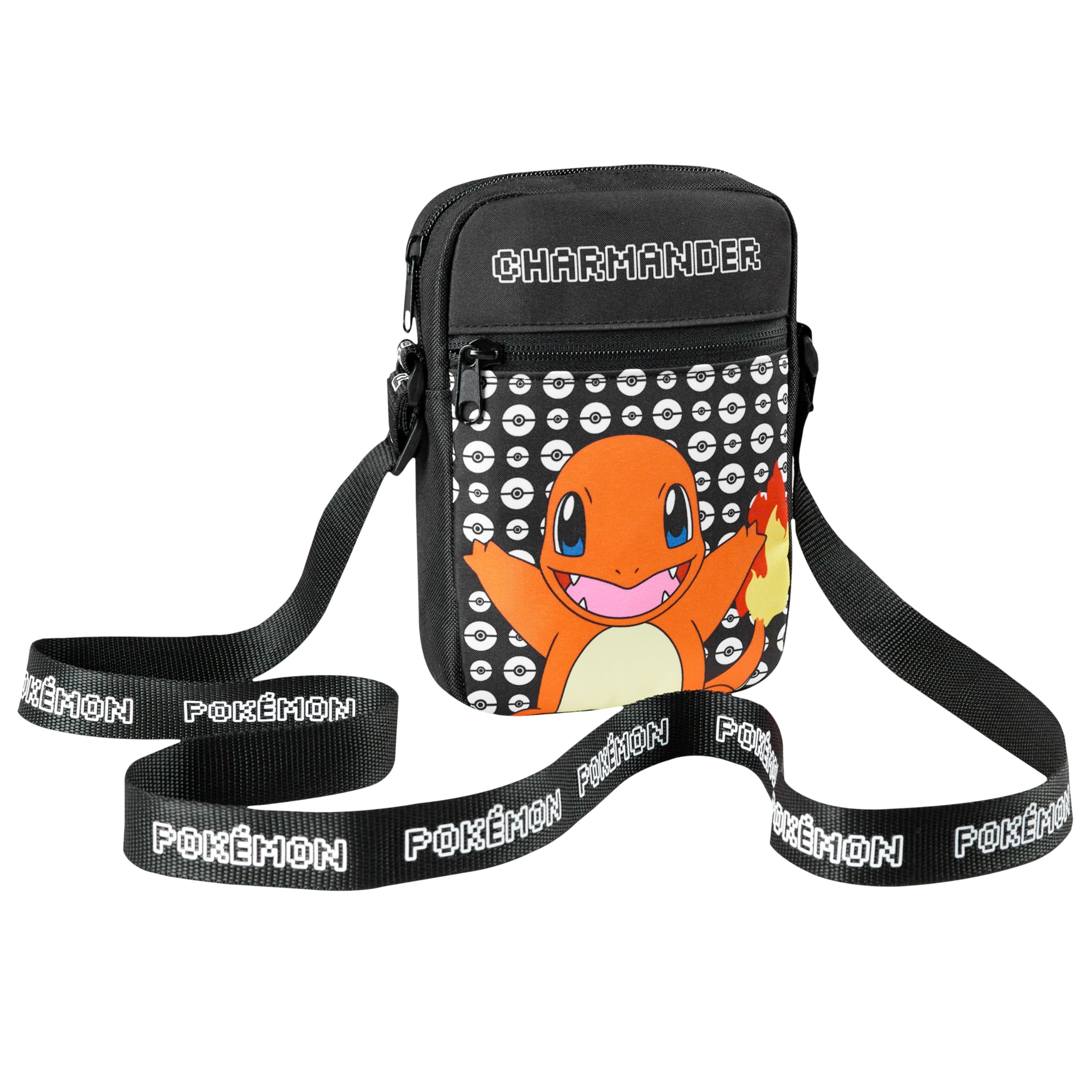 Pokemon Pikachu Kids Shoulder Bag - Adjustable Crossbody Travel Bag for Boys & Girls - Perfect for School, Travel & Gaming Accessories - Cute Gamer Gift for Pokemon Fans