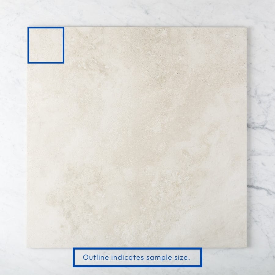 Byron Travertine Look Ivory Matte Tile - Premium Ceramic Floor & Wall Tile for Bathroom, Kitchen, and Living Room Renovation