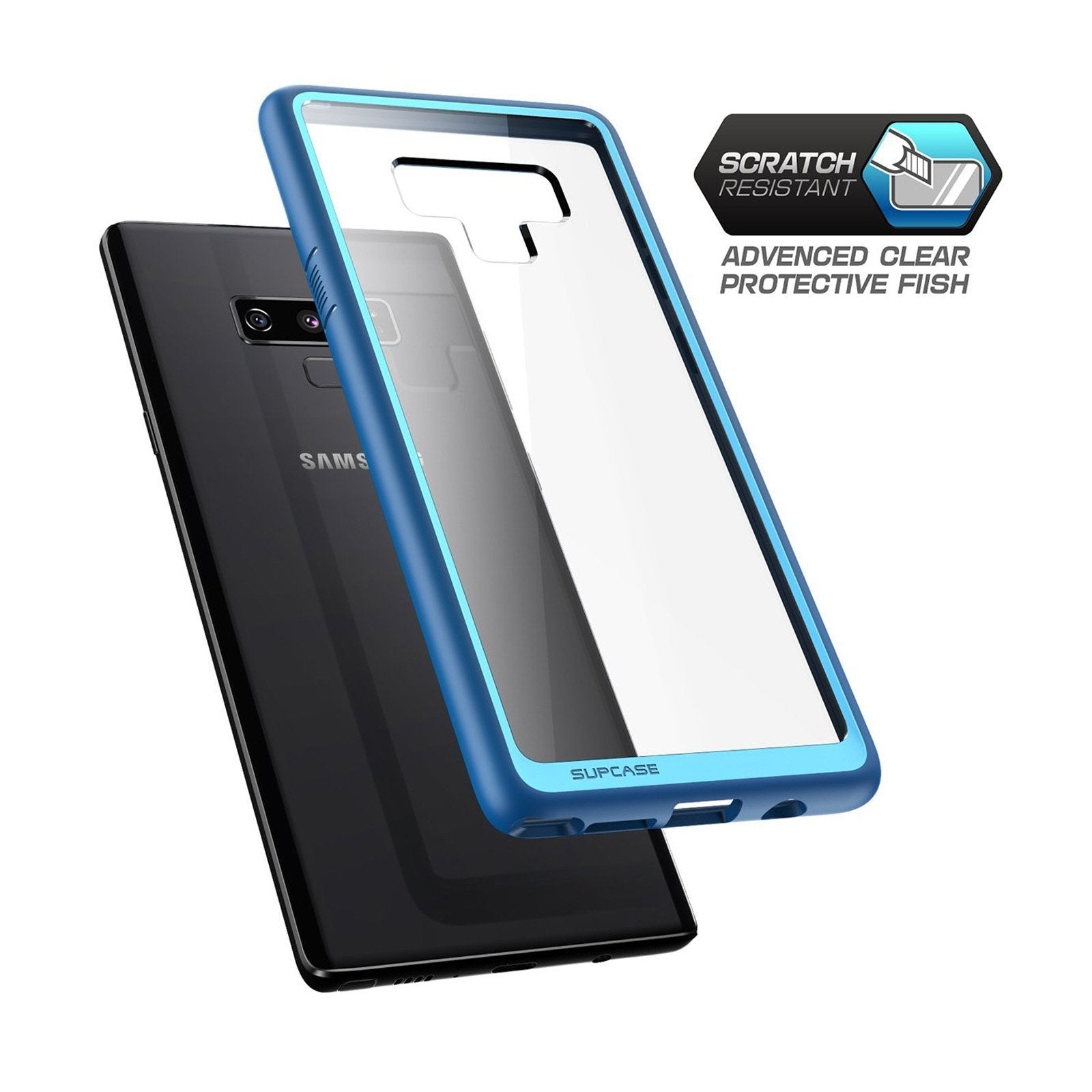 Samsung Galaxy Note 9 Case - Unicorn Beetle Slim Clear Protective Cover with Navy Accents | Shockproof & Scratch Resistant | Perfect for Work, Travel & Everyday Use