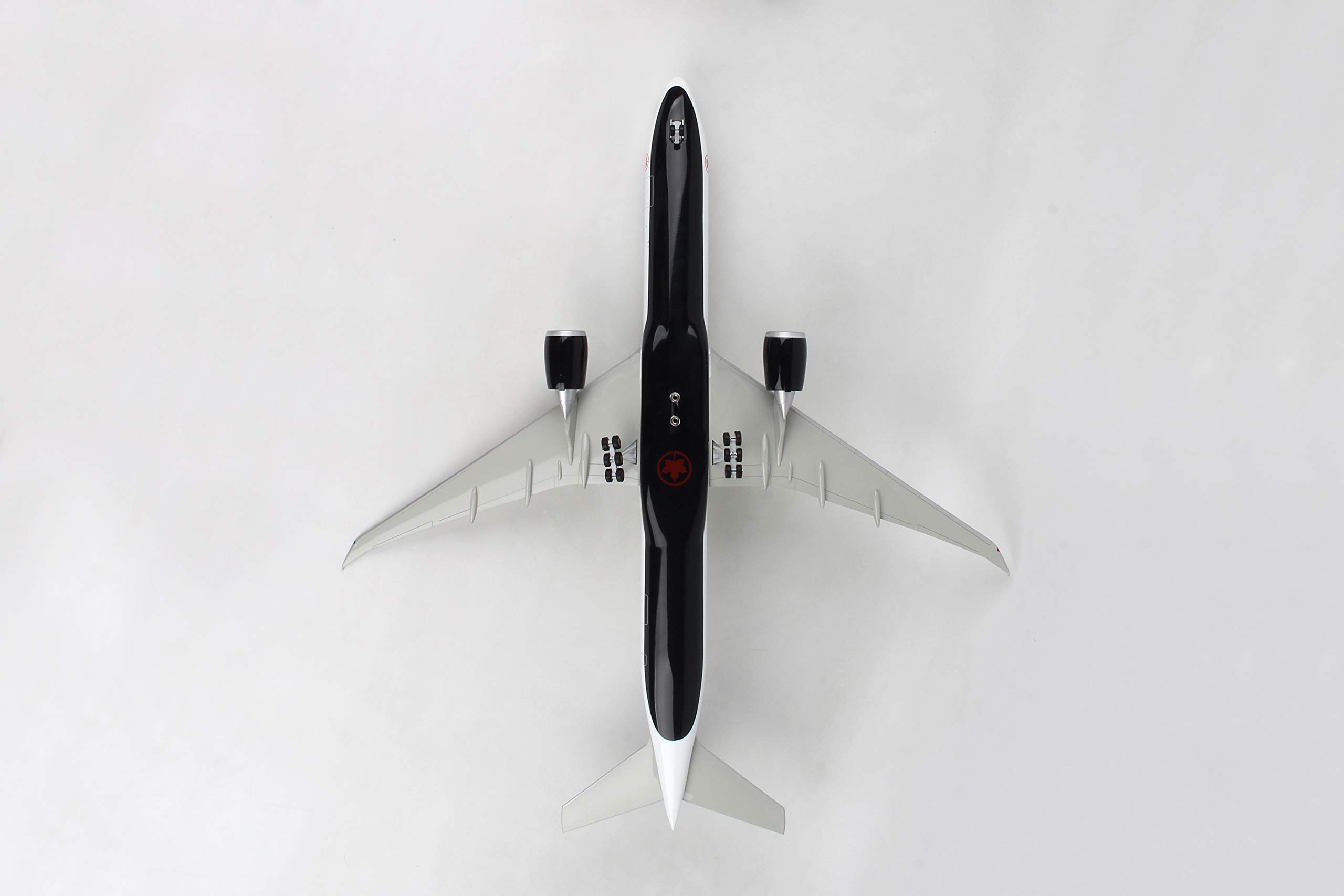 Daron 1/100 Scale Air Canada Boeing 777-300ER Diecast Model Airplane with Wood Display Stand & Landing Gear - Collectible Aircraft for Aviation Enthusiasts, Home Office Decor & Gift for Plane Lovers