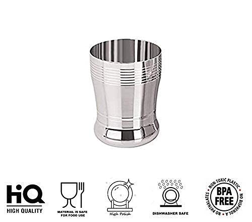 Sharda Metals Stainless Steel Water Glasses Set of 2 - 350ml (12oz) BPA-Free, Durable & Rustproof Drinking Cups for Home, Office, Restaurant, and Outdoor Use