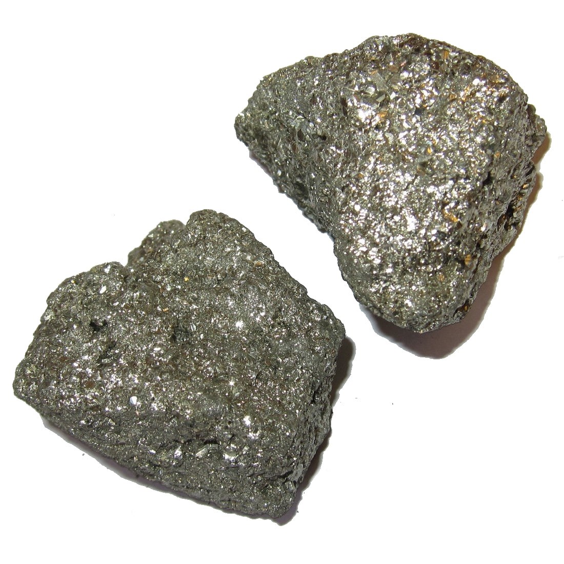 Natural Pyrite Raw Crystal Pair - Sparkling Cluster for Wealth & Prosperity | Feng Shui Decor, Meditation & Healing Stone Gift
