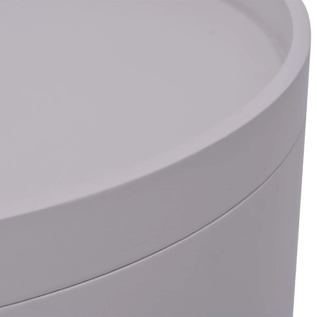 Round Side Table with Serving Tray - 15.6