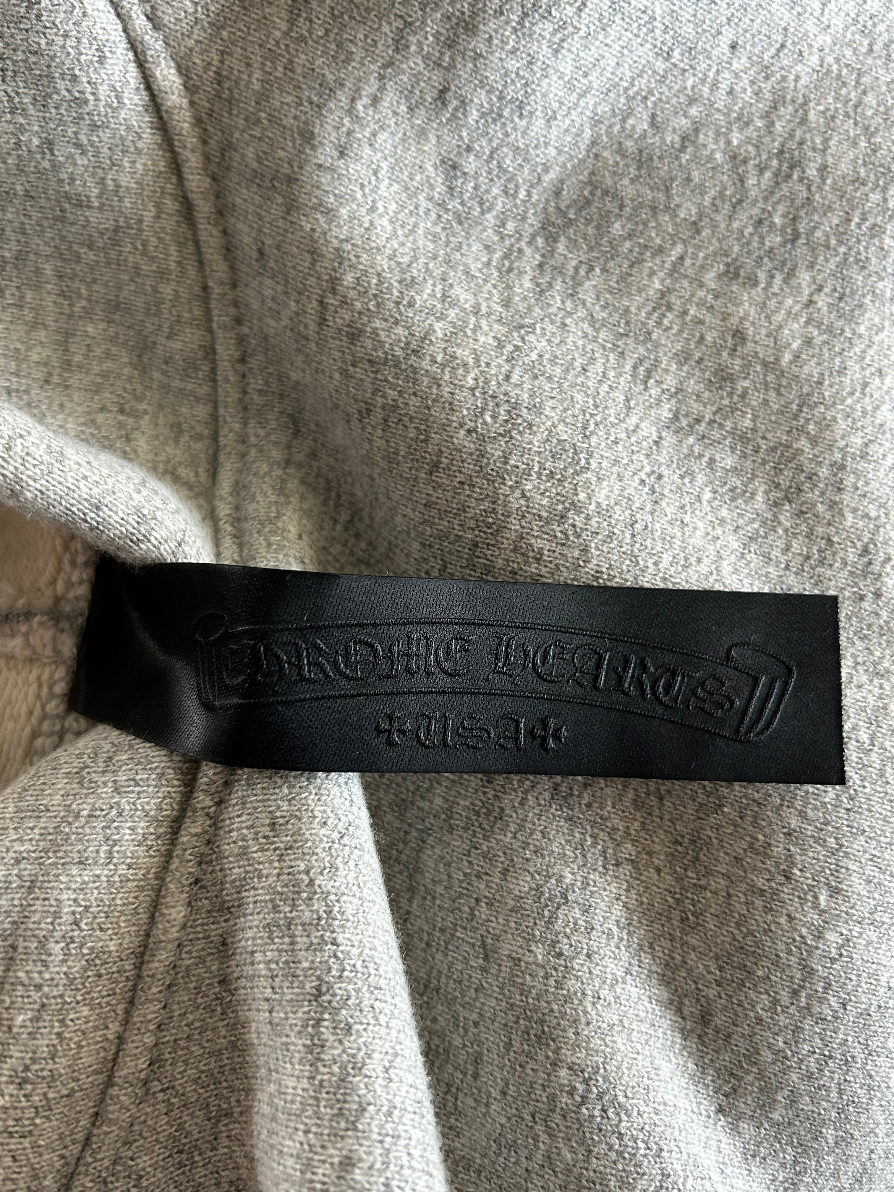 Chrome Hearts Grey & Black Triple Cross CH Logo Embroidered Hoodie for Men - Streetwear Fashion, Gothic Style, Casual Wear for Everyday Outfits & Urban Lifestyle