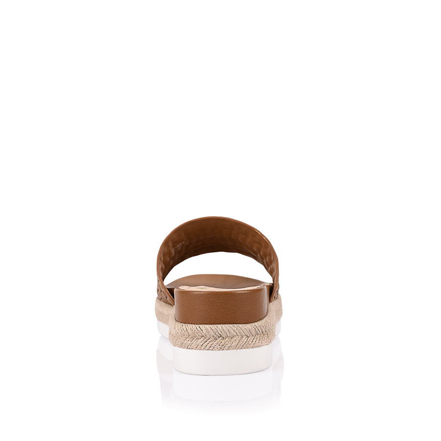 Denver Comfortable Footbed Slides for Men & Women - Soft Tan Sandals for Home, Pool & Beach Wear
