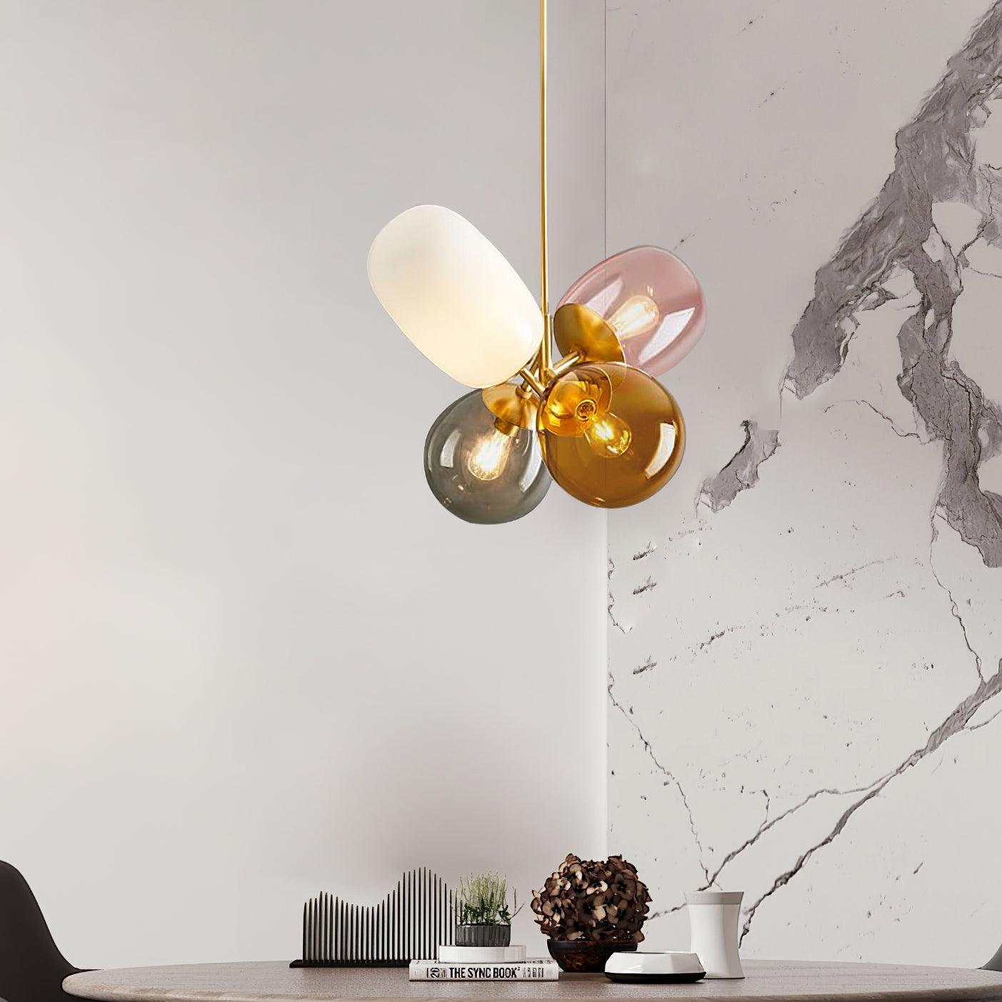 Elegant Balloon Glass Pendant Light - Modern Hanging Chandelier for Dining Room, Kitchen Island & Bedroom Decor