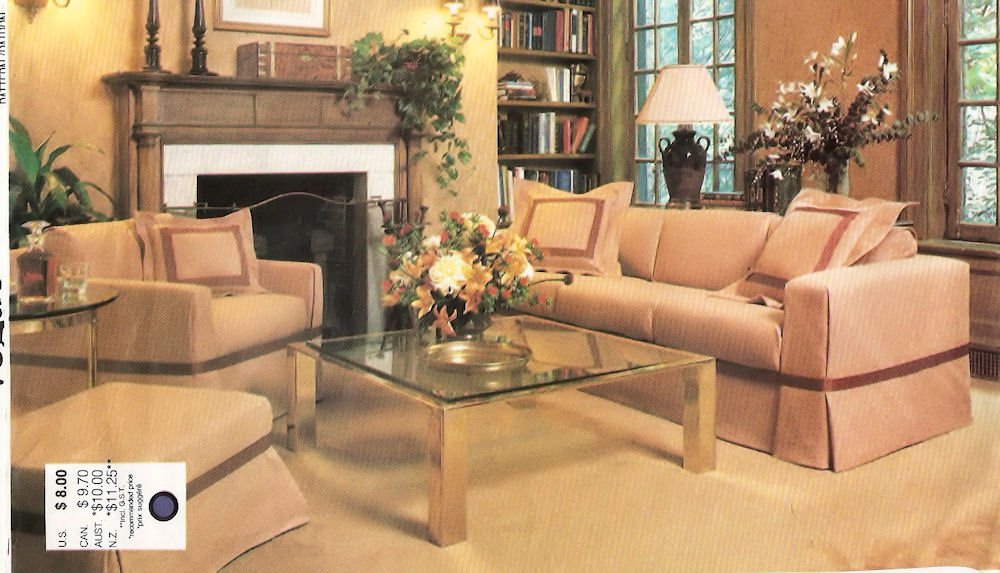 Stylish OOP Vogue Home Decor Pattern 1711 Sofa Cover, Chair Cover, Ottoman Cover & Parsons Chair Cover - 2 Elegant Designs for Living Room Furniture Protection