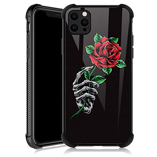 A1-Skeleton Hand Holding Rose