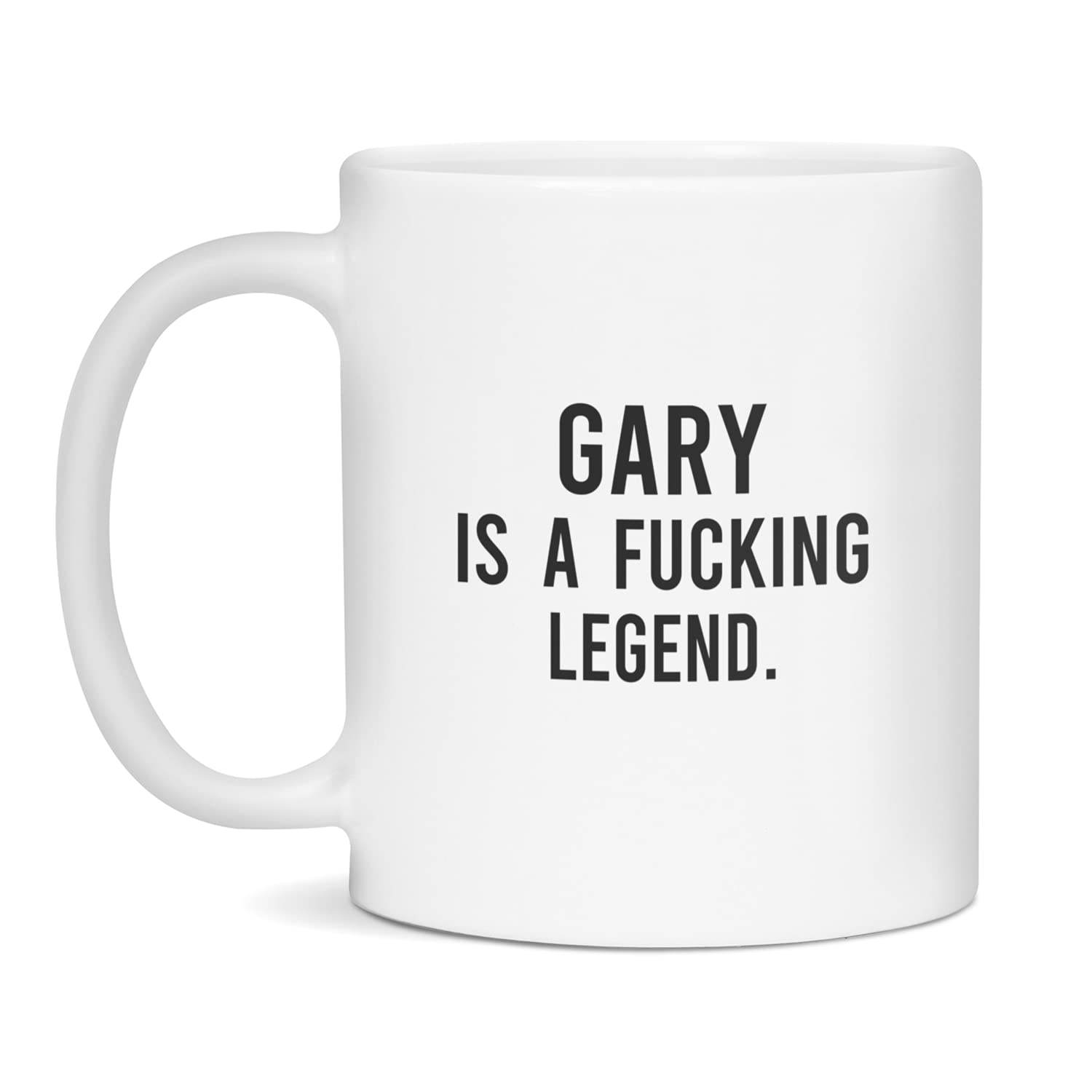 Funny Gary Mugs - 11oz White Ceramic Coffee Cup with 'Gary Is a Legend' Sarcastic Design - Perfect for Office Humor, Gag Gifts & Coffee Lovers