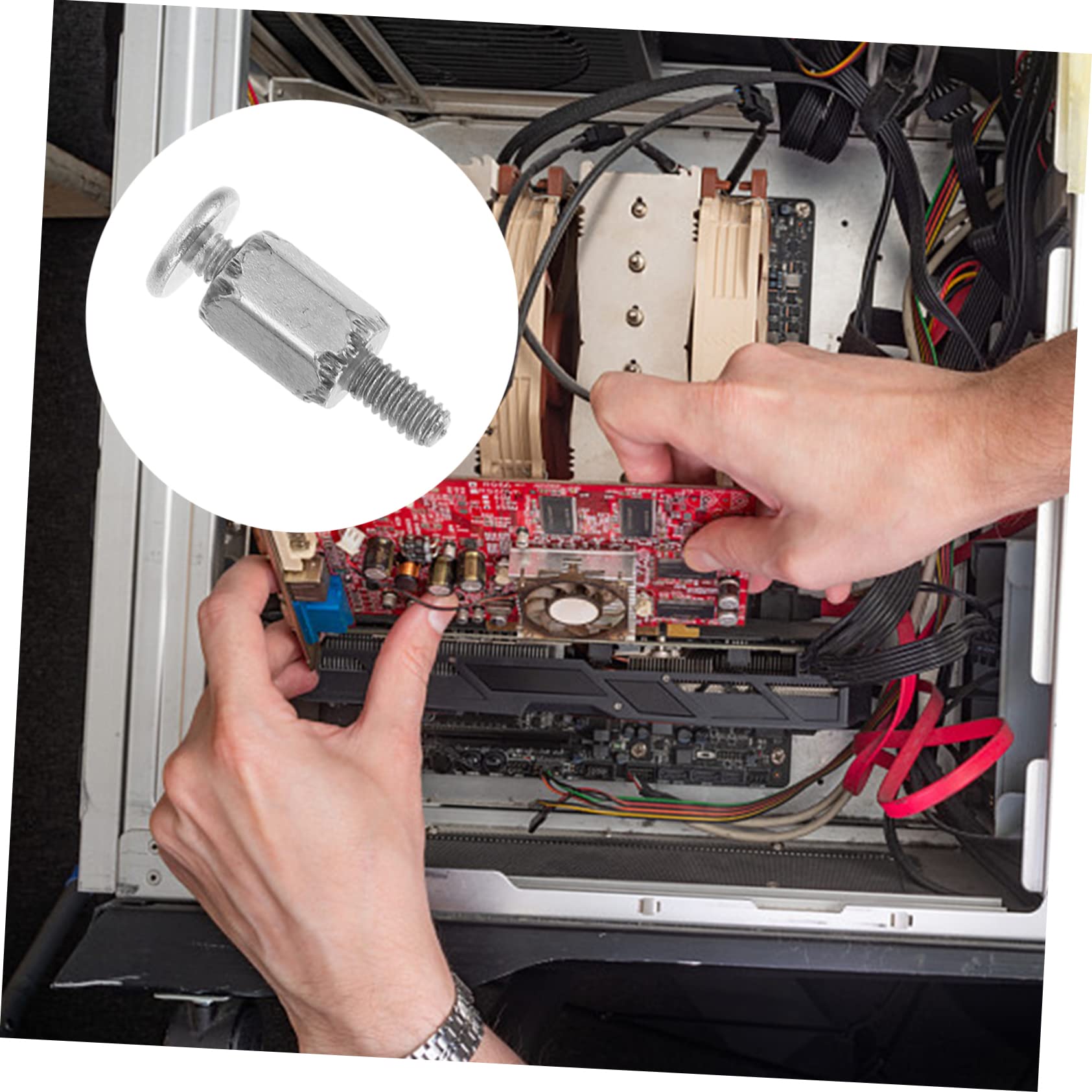 Gatuida 60pcs Laptop SSD Screws & Stand for Hard Drive Mounting - Perfect for Computer & Monitor Setup