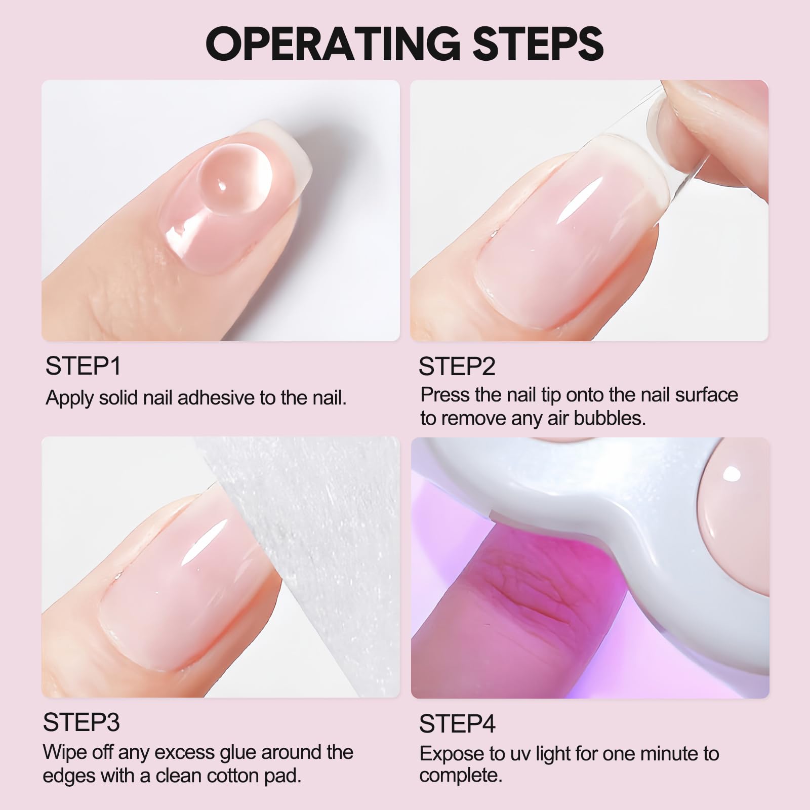 CHARMARK 30g Solid Nail Gel Glue for Press on Nails - Soft Acrylic UV Cured Fake Nails Adhesive - Long Lasting Nail Art Salon Manicure Glue for Home & Professional Use - Perfect for DIY Nails, Extensions, and Salon Quality Manicures