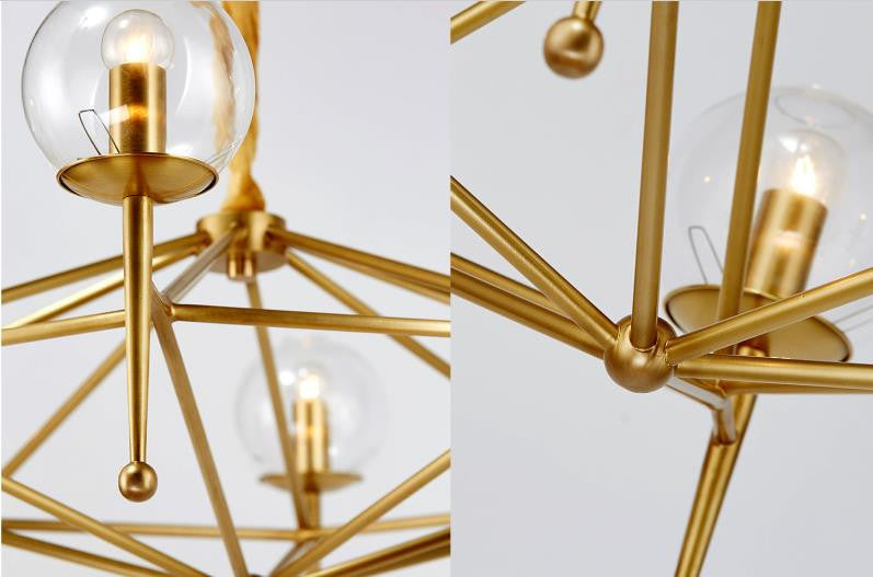 Elegant Gold Bishop Chandelier - Modern Crystal Ceiling Light Fixture for Dining Room, Bedroom & Living Room Decor