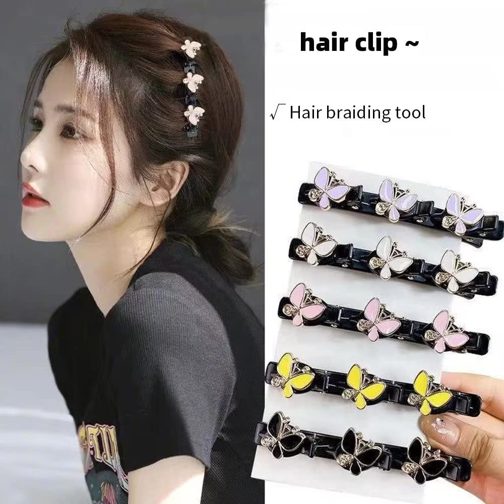 MYBOO Sparkling Butterfly Hair Clips for Women - Elegant Mini Hair Sectioning Clips for Styling, Salon, Braiding & Updos - Perfect for Hairdressing, DIY & Everyday Use