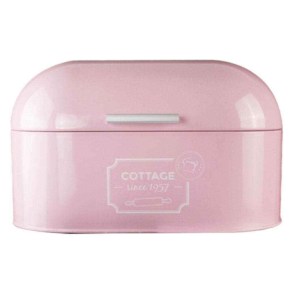 Farmhouse Bread Box & Cosmetics Organizer - Pink Kitchen Countertop Storage for Food, Bread & Makeup (340x180x195mm) - Perfect for Farmhouse Decor & Small Space Organization