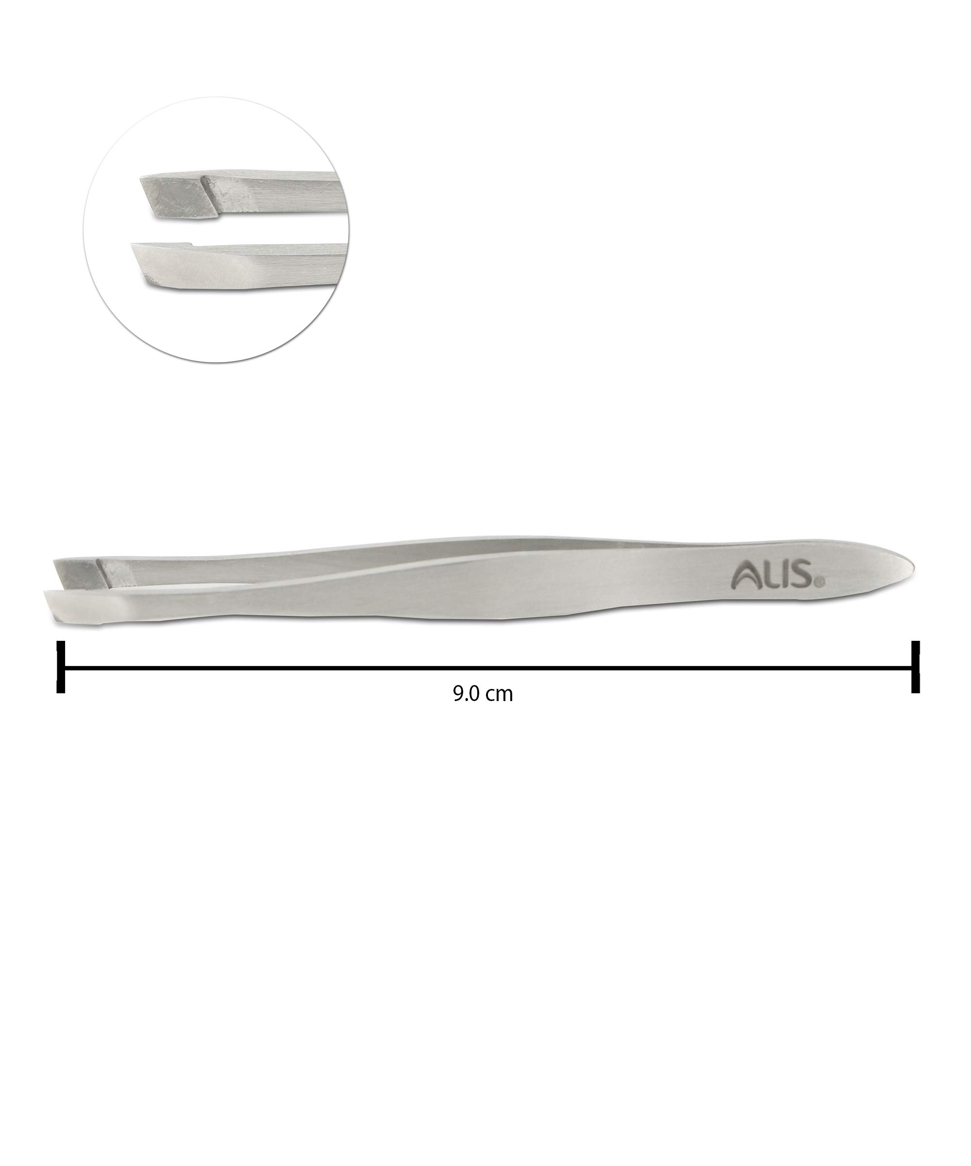 Alis Precision Eyebrow Tweezers for Facial Hair Removal - Surgical Grade Stainless Steel Ingrown Hair Tweezer | Perfect for Eyebrow Shaping, Splinter Removal & Personal Grooming