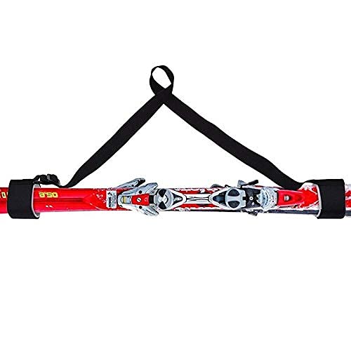 Ubersweet® 2 Pack Adjustable Ski Carrier Strap - Heavy Duty Shoulder & Handle Straps for Ski Equipment - Perfect for Skiing, Snowboarding & Winter Sports Travel