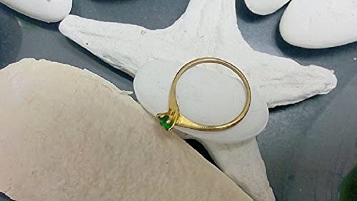 May Birthstone Emerald Ring - 14K Gold Plated Stackable Delicate Ring for Women, Mothers & Engagement - Perfect for Gifts, Anniversaries & Everyday Wear