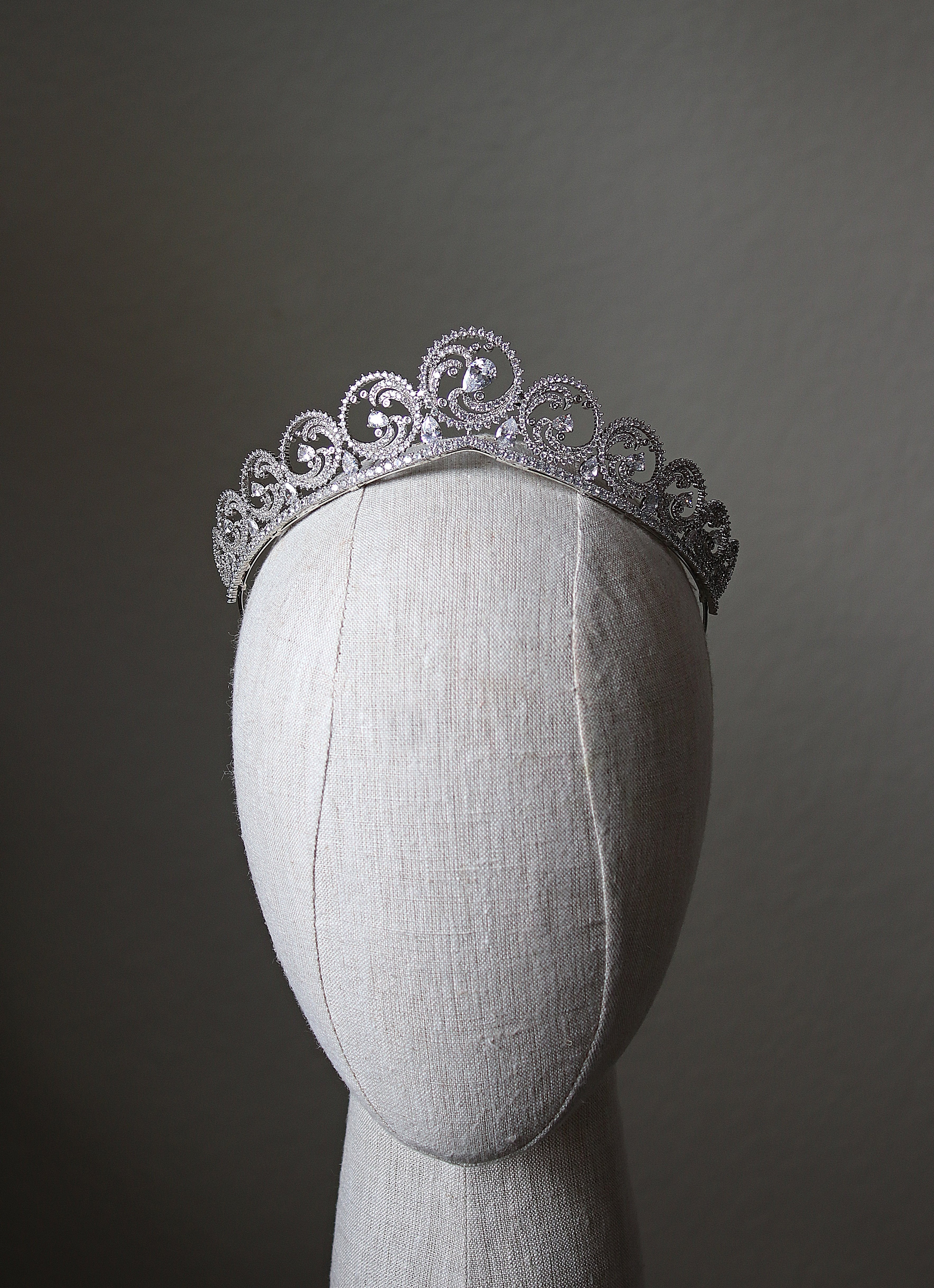 PRINCESS CHARLENE OCEAN Bridal Tiara - Elegant Crystal Wedding Crown for Bride, Bridesmaids & Prom | Perfect for Weddings, Pageants & Special Occasions