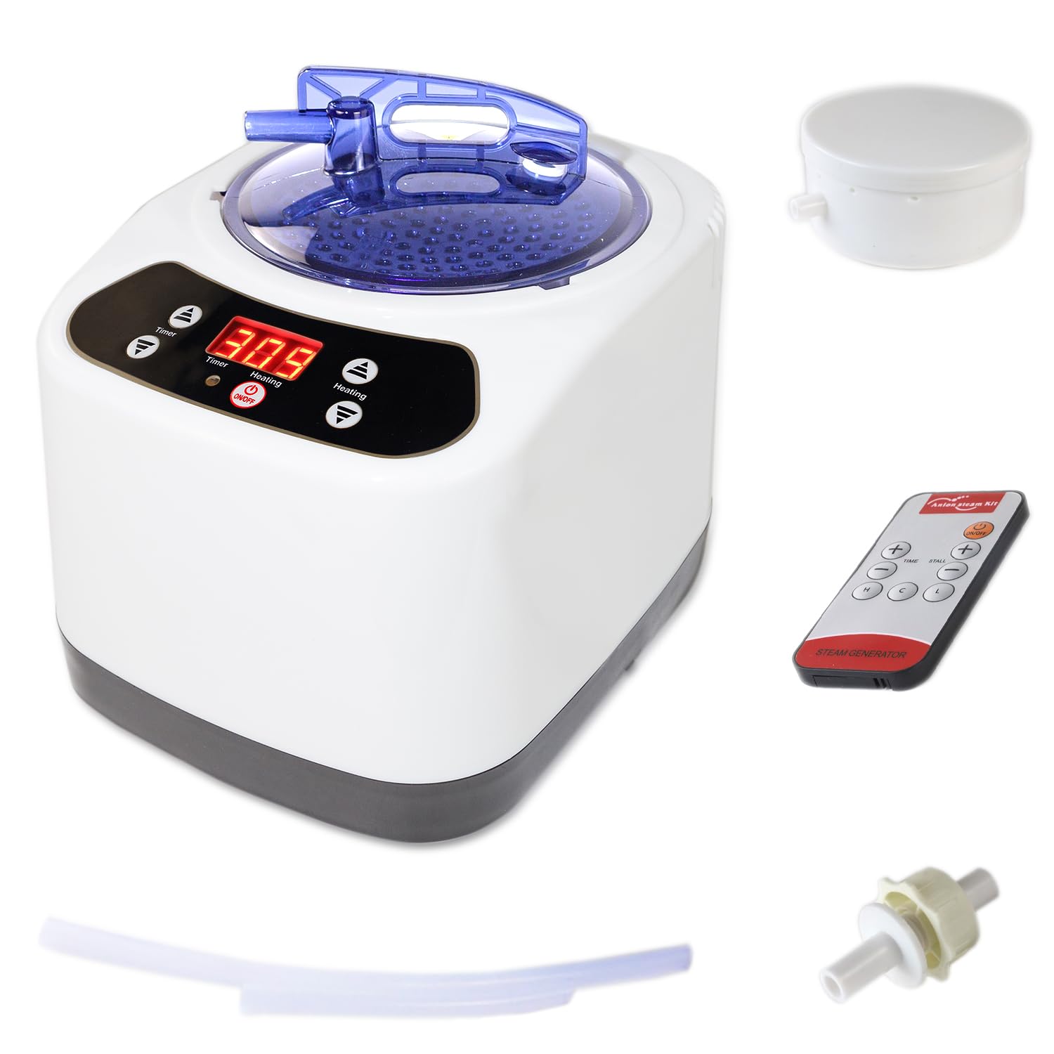 Portable 3L Sauna Steamer Pot - Lightweight Large Capacity Home Spa Machine with Remote Control, Timer & Temperature Display - Perfect for Relaxation, Detox & Skin Care at Home