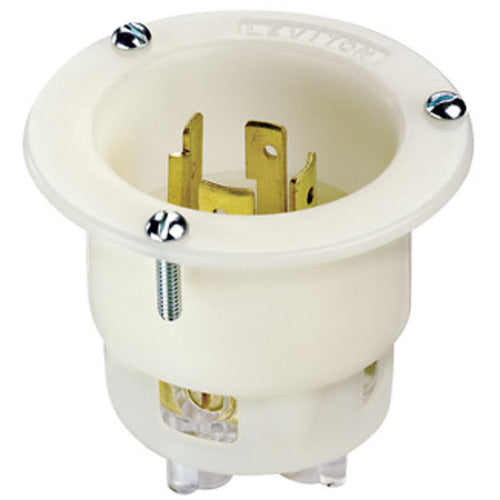 Leviton 20 Amp NEMA Power Inlet - Heavy Duty Electrical Connector for Generators, RVs, and Outdoor Power Supply