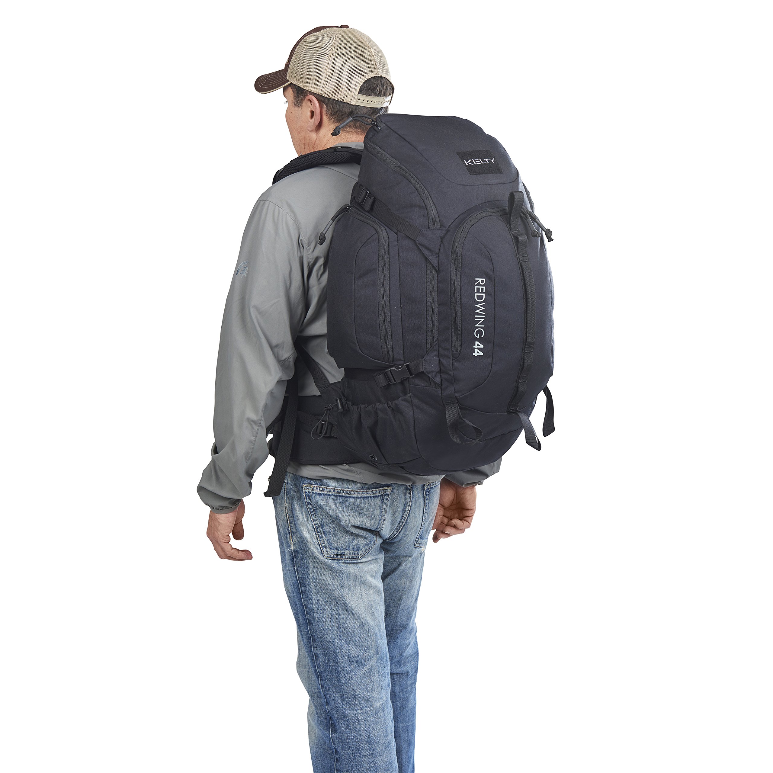 Kelty Redwing 44 Tactical Backpack - Durable Hiking & Travel Backpack for Men & Women - Black Military Style Rucksack - Perfect for Outdoor Adventures, Camping & Daily Commute