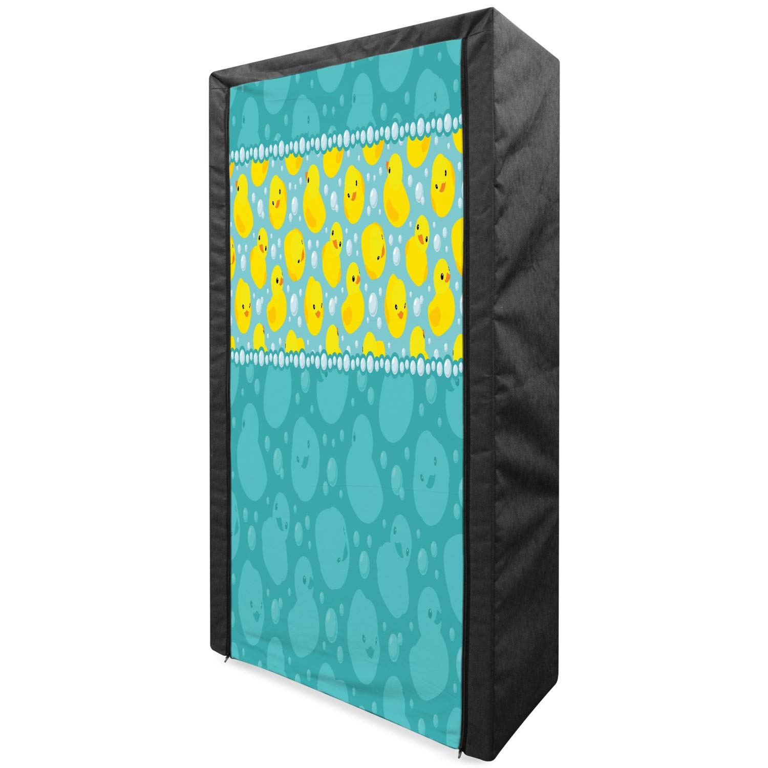 Ambesonne Portable Fabric Wardrobe with Rubber Duck Design - 33.5
