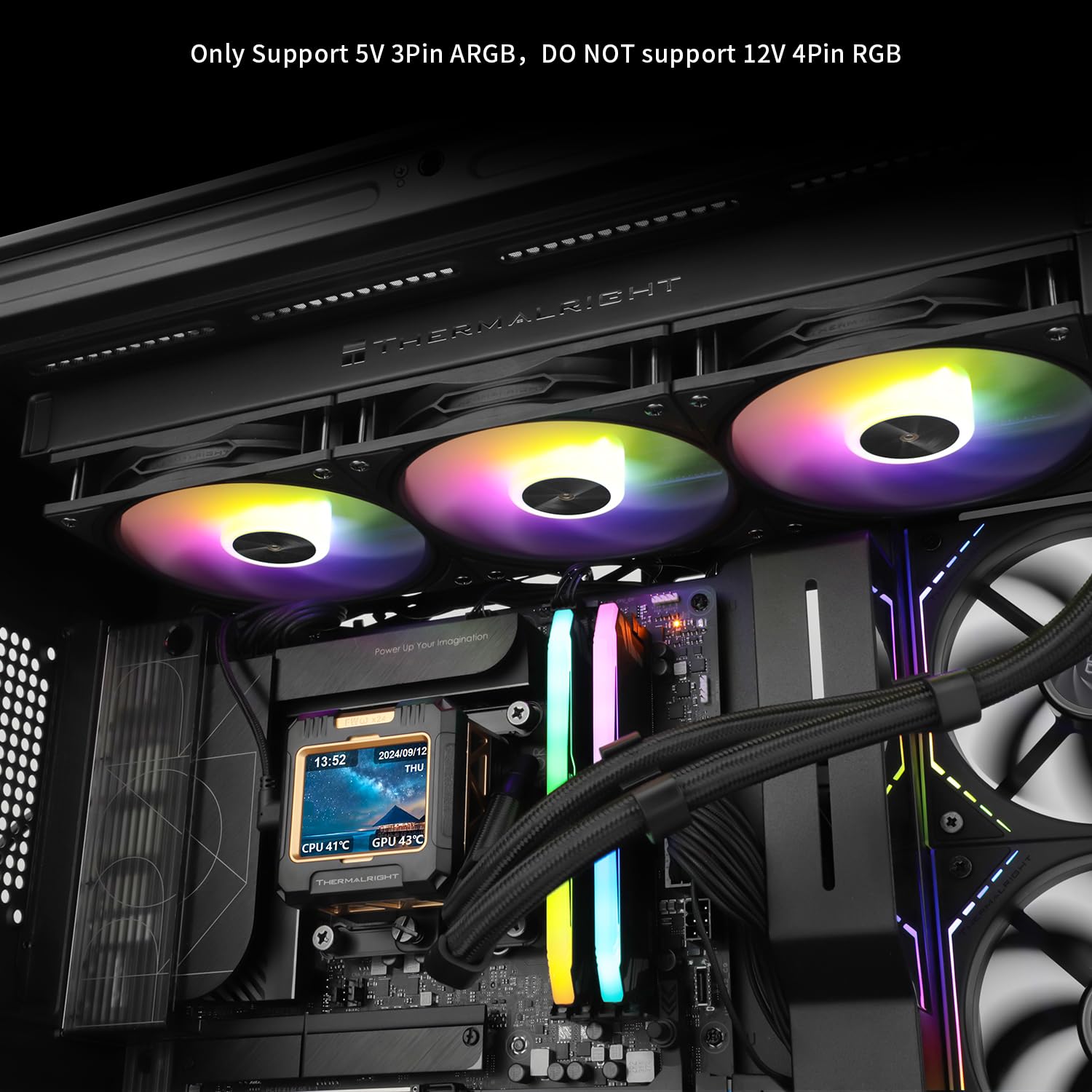 Thermalright FW360 Black ARGB 360mm CPU Liquid Cooler with 2.4